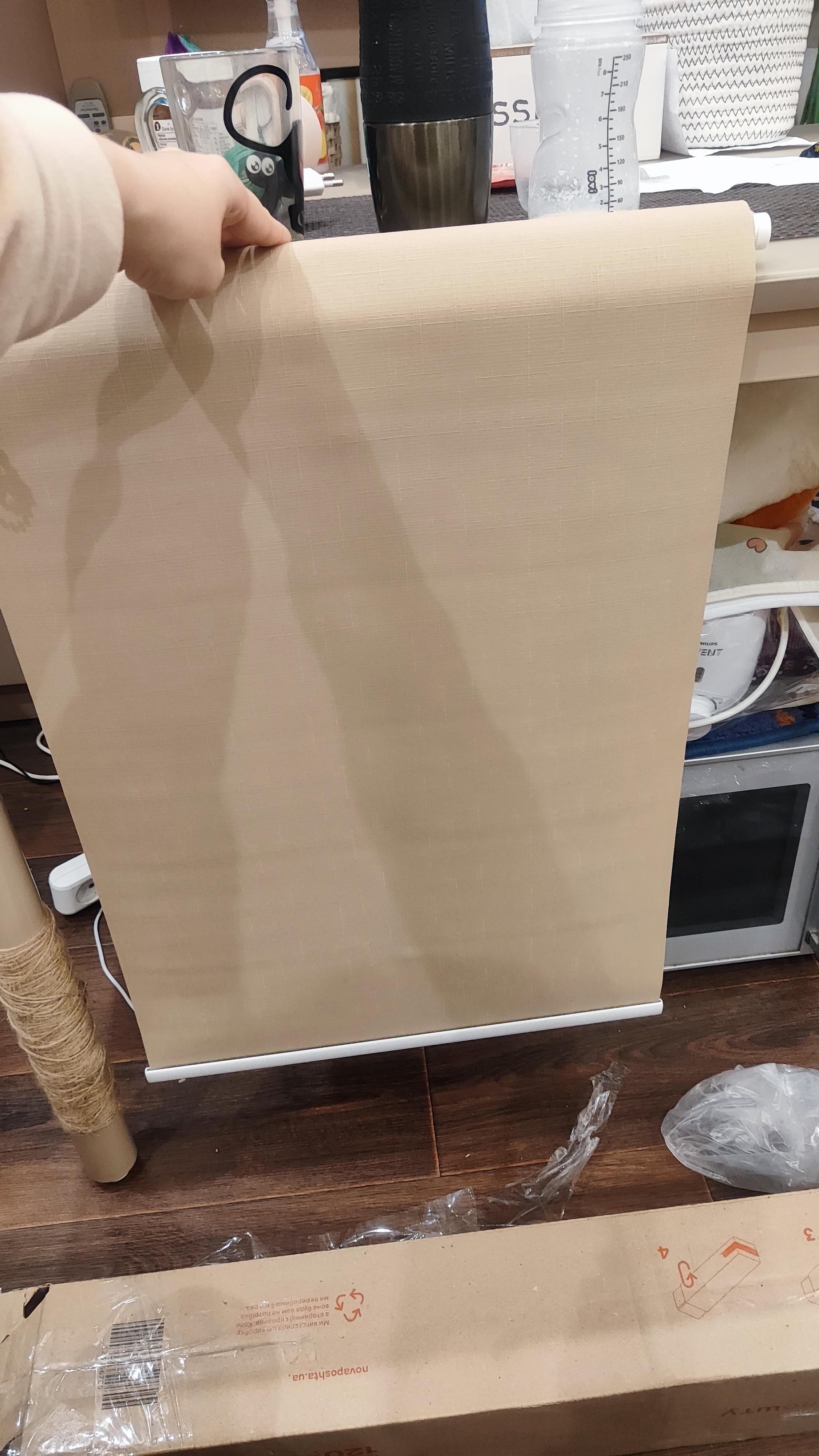 Ролета тканинна NewTex Льон 43х165 см Бежевий (881) у реальних умовах використання від покупця Вікторія.