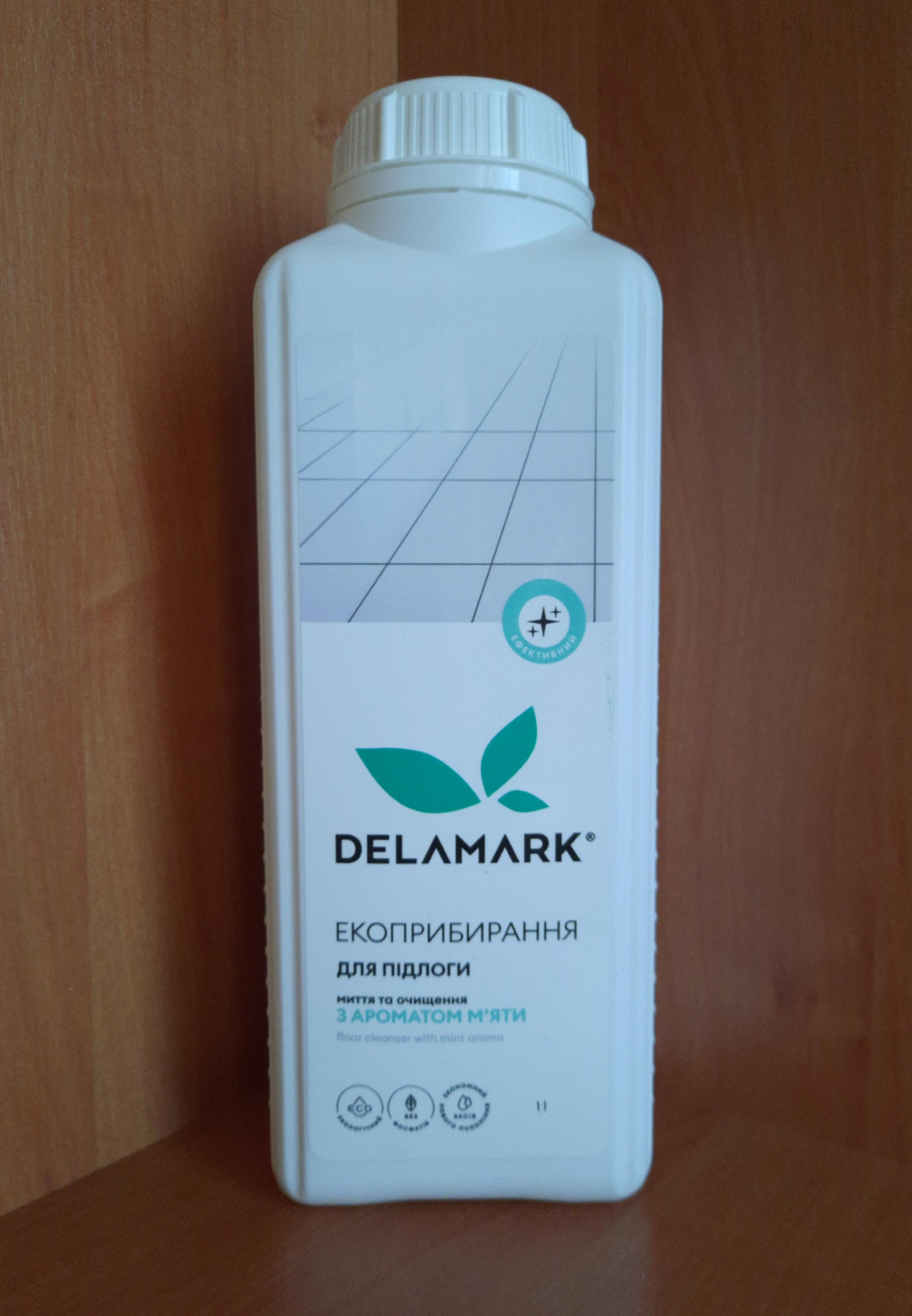 Средство DeLaMark для мытья и очистки пола Мята 1 л в реальных условиях использования от пользователя Юлія.
