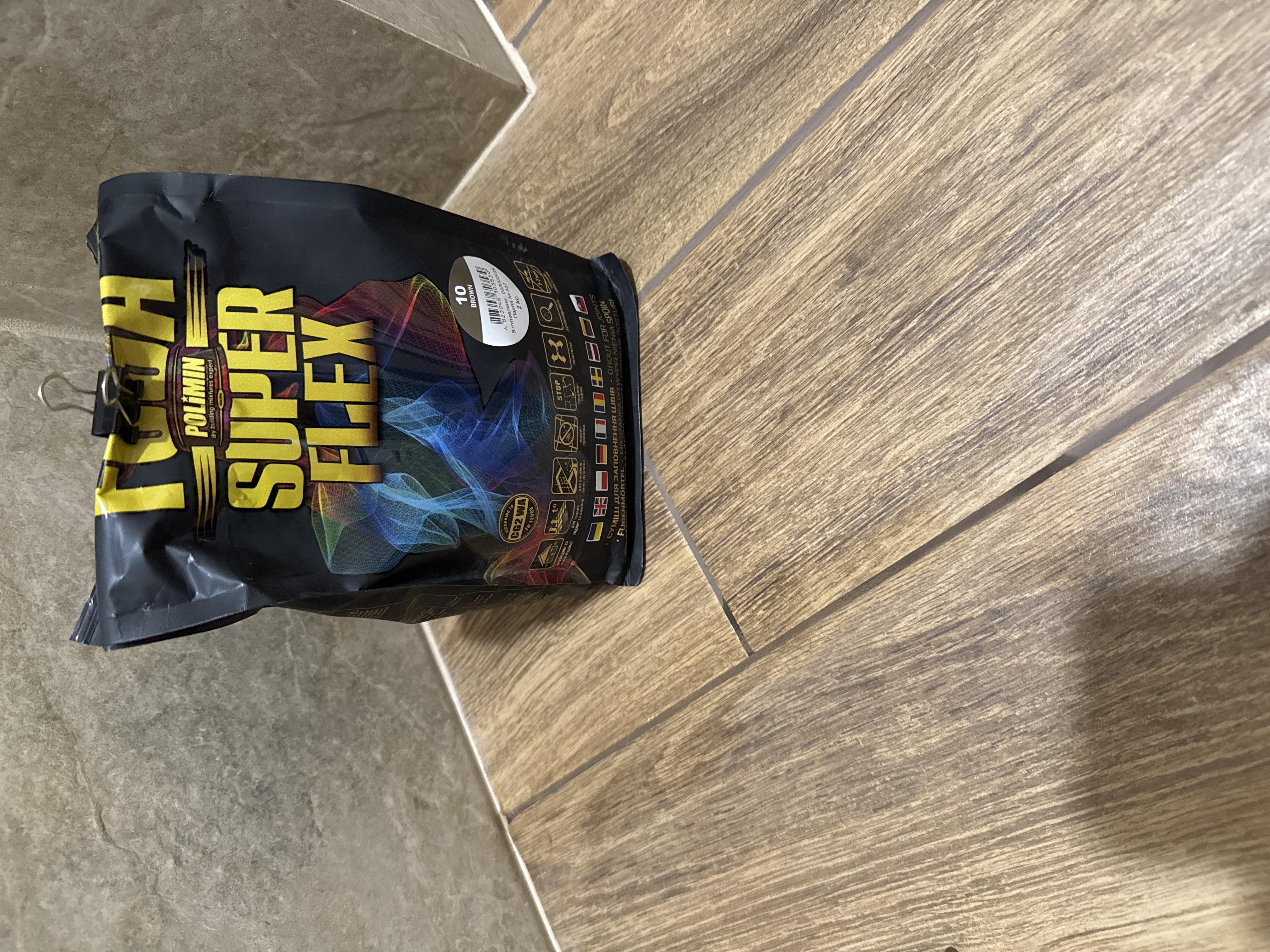 Затирка для плитки Polimin Fuga Super Flex 2 кг светло-серый в реальных условиях использования от пользователя Анна.