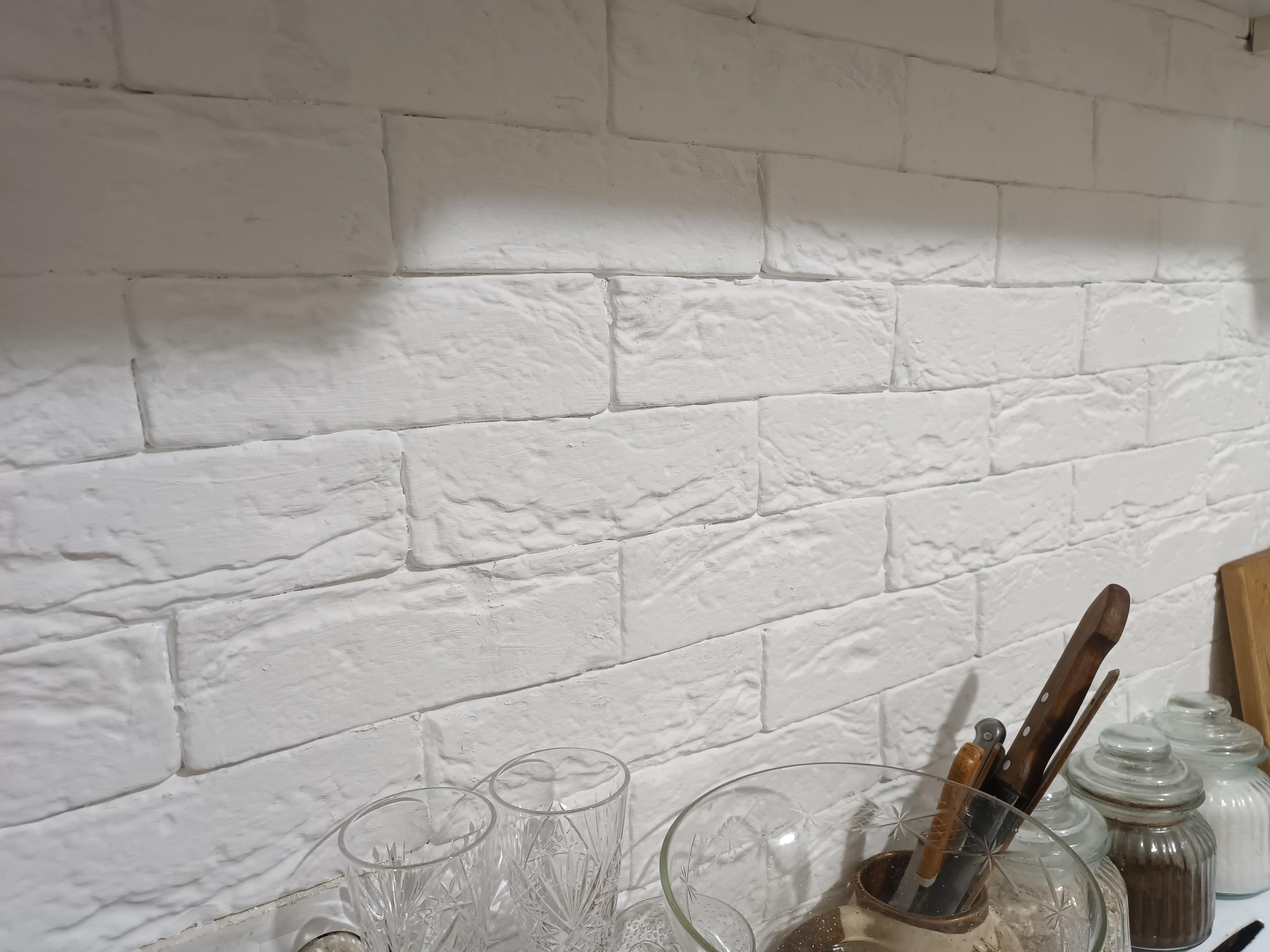 Плитка гипсовая прямая BeautyWalls АГОРА армованная 0,35 кв.м в реальных условиях использования от покупателя Анна.