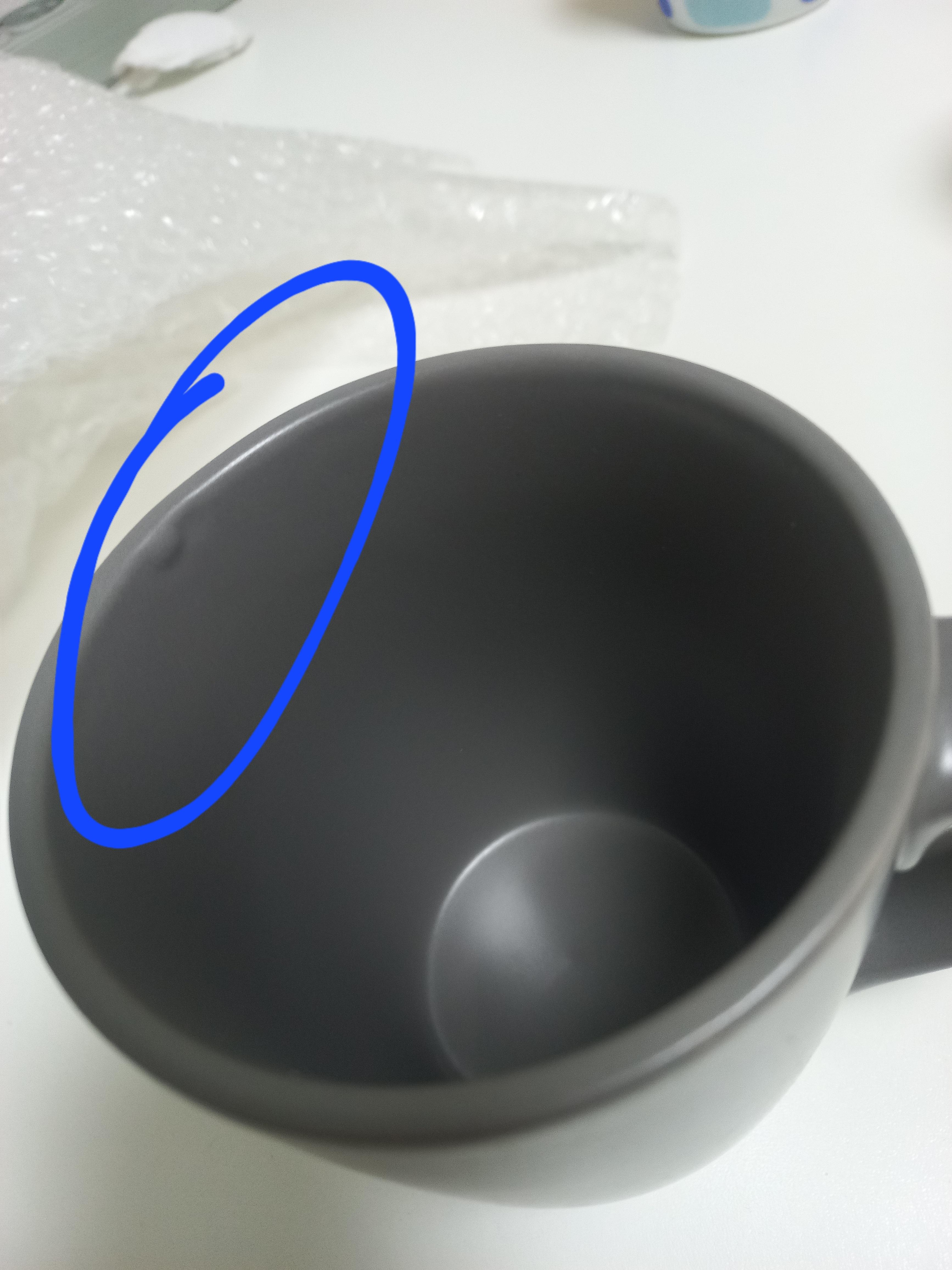 Чашка Matte 360 мл синяя в реальных условиях использования от покупателя Галина.