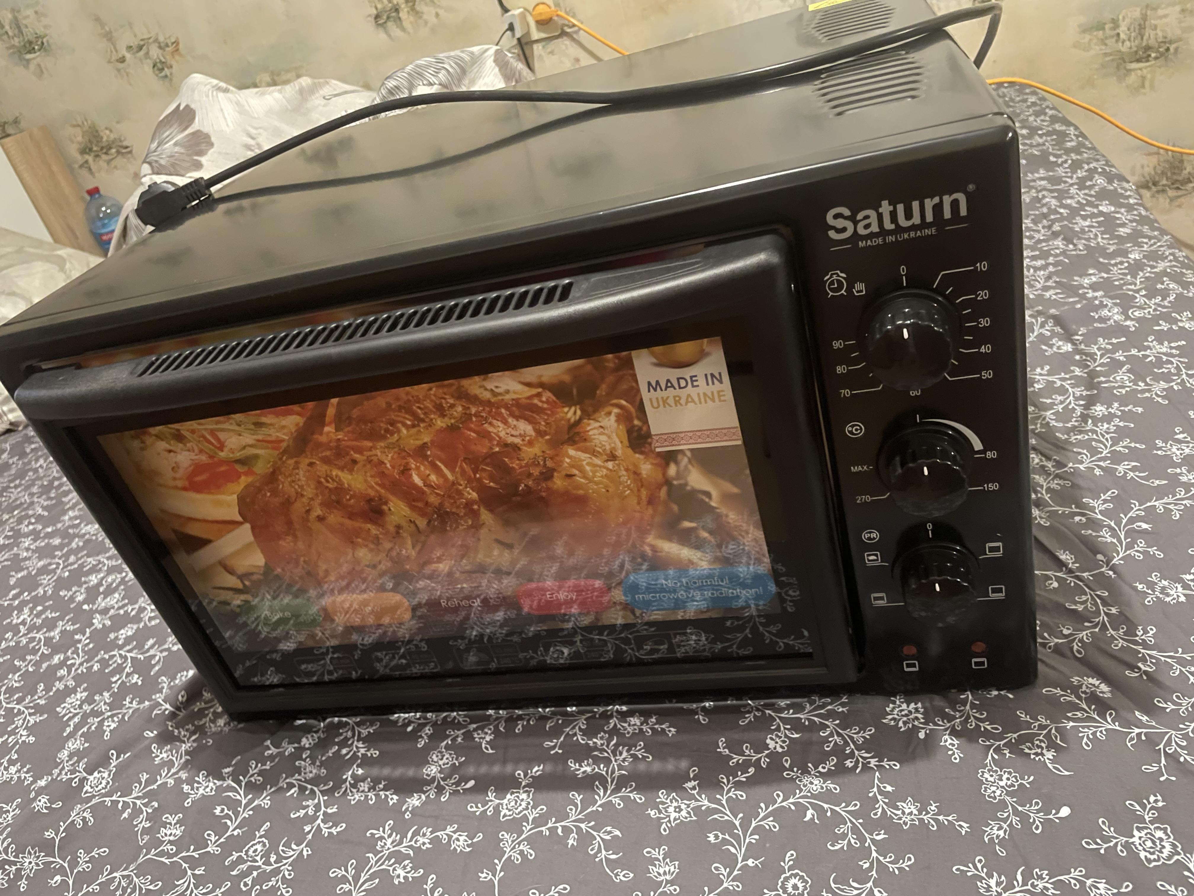 Електрична піч Saturn ST-EC3804 Black у реальних умовах використання від покупця Катерина.