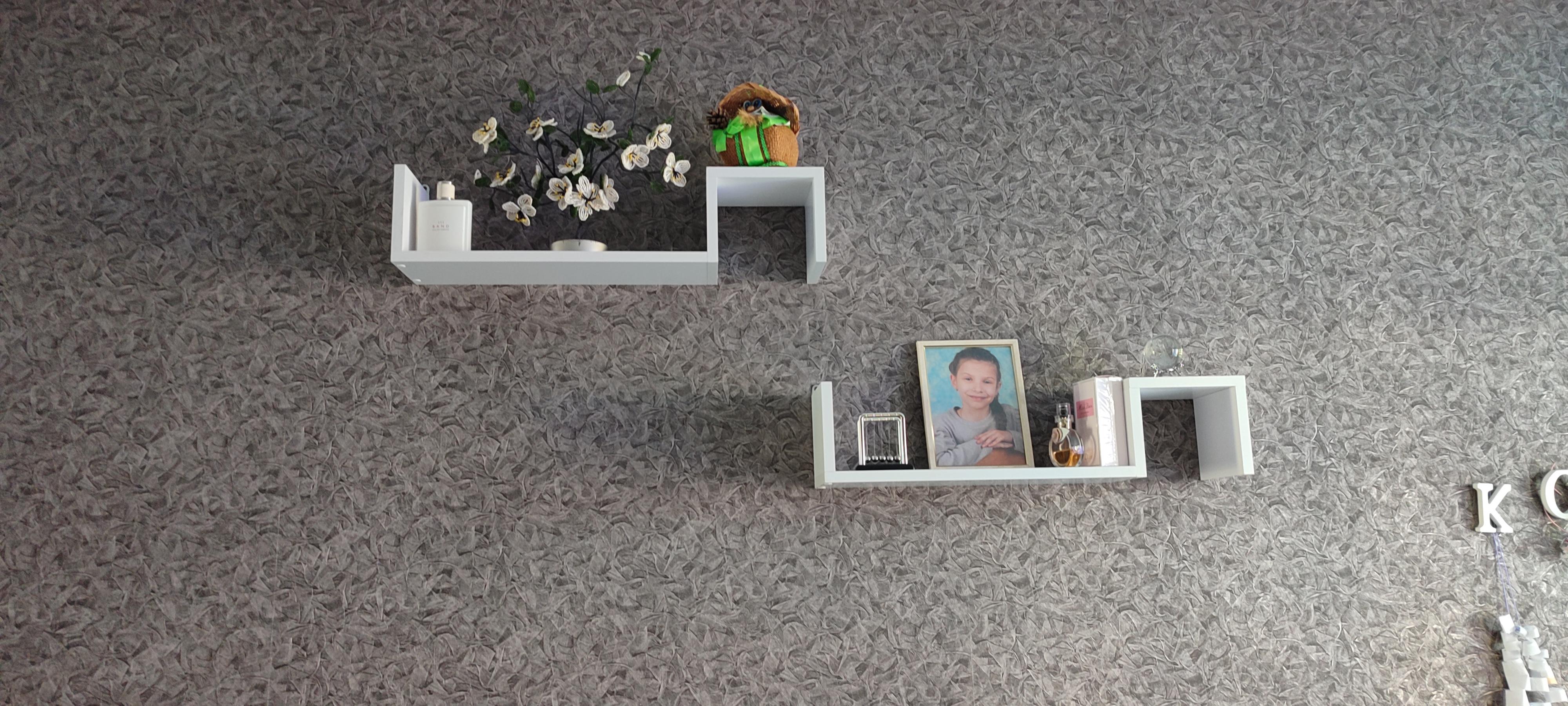 Фото: Полочка подвесная Halle 650х150х150 мм 2 шт. Белый, отправлено покупателем Тетяна Полочка подвесная Halle 650х150х150 мм 2 шт. Белый в реальных условиях использования от покупателя Тетяна.