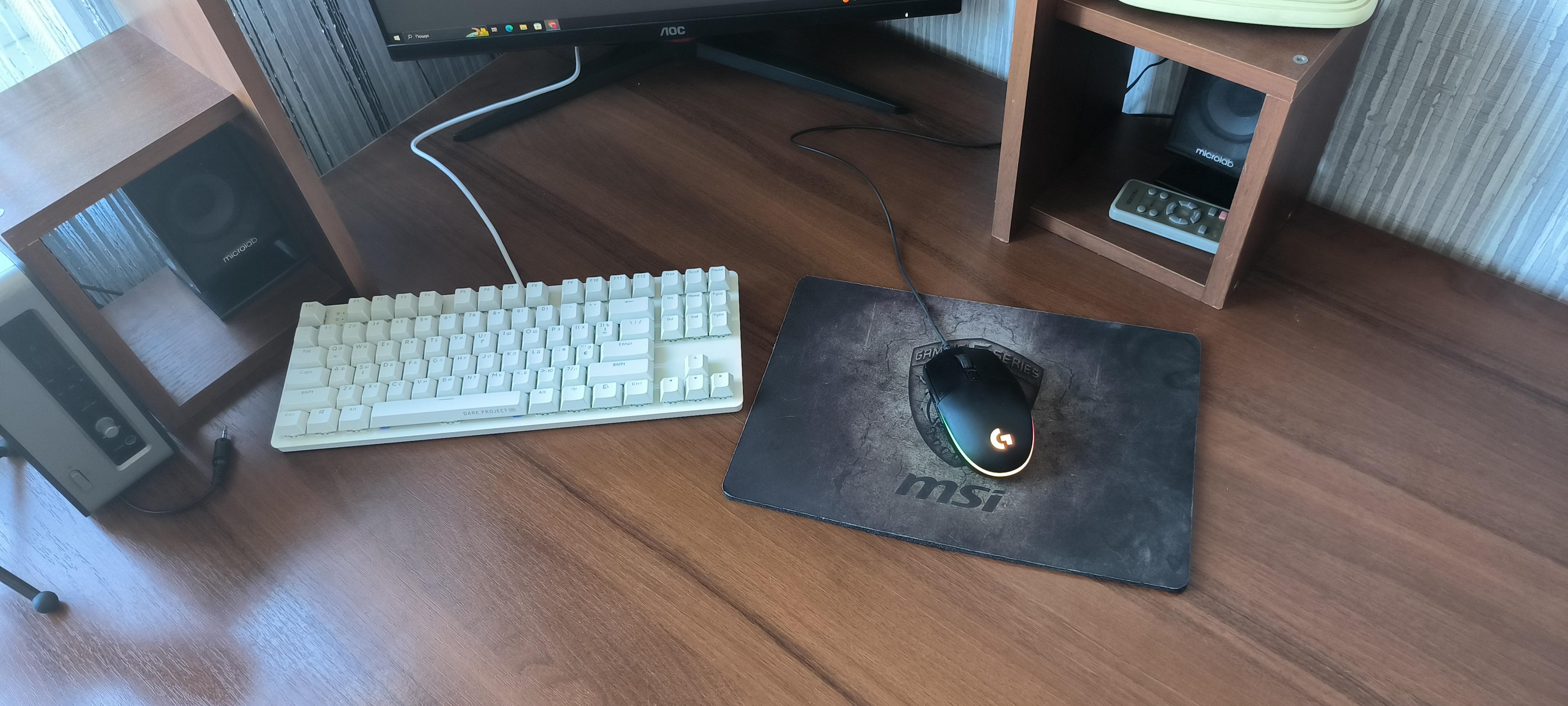 Клавіатура ігрова Dark Project KD87A Mech. g3ms Sapphire ENG/UA (DPO-KD-87A-100300-GMT) white у реальних умовах використання від користувача Олексій.