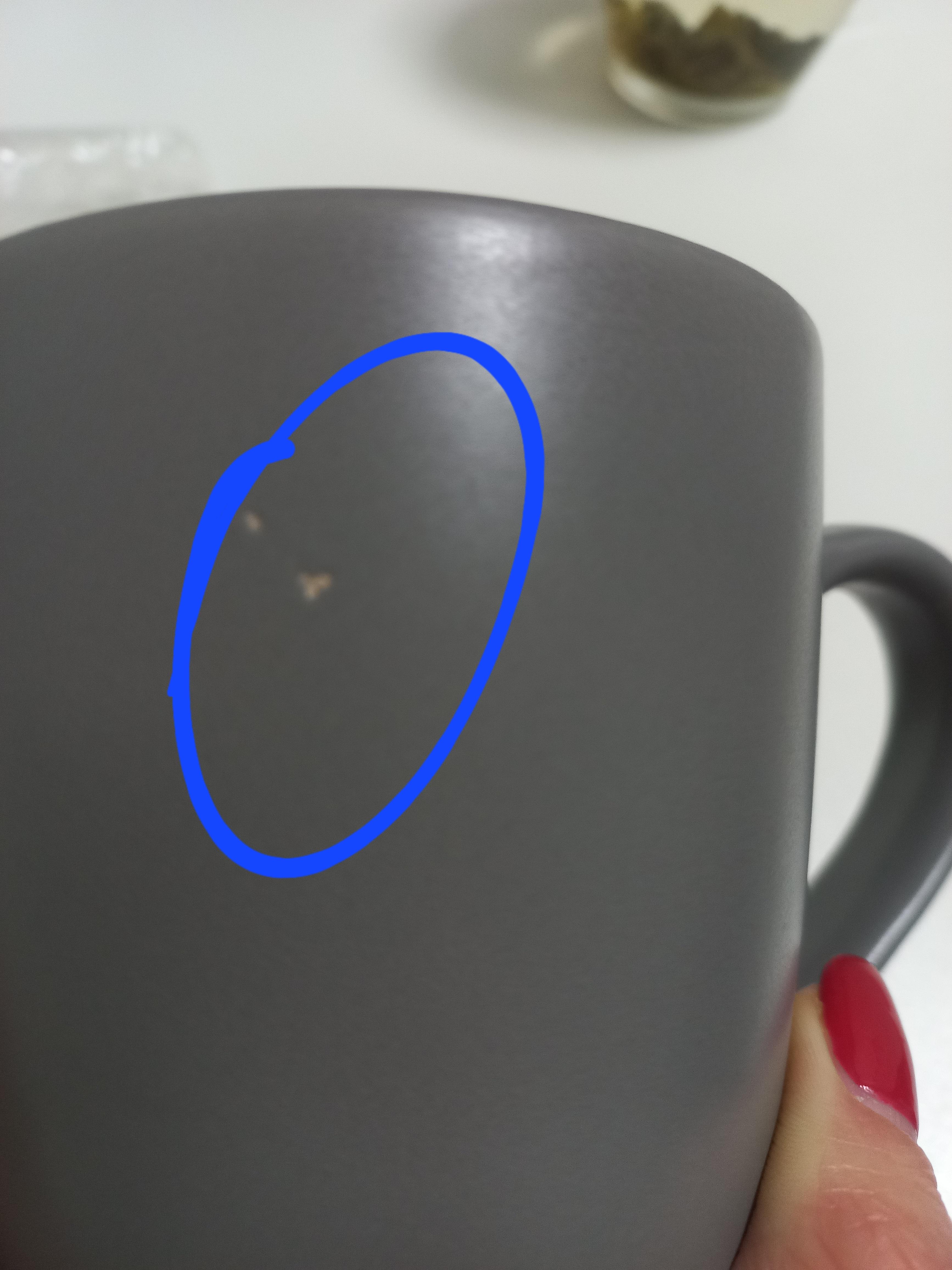 Чашка Matte 360 мл синяя в реальных условиях использования от покупателя Галина.