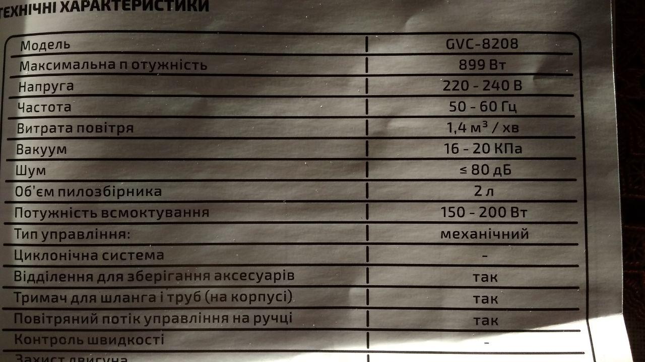 Пылесос Grunhelm ECO GVC8208 grey в реальных условиях использования от покупателя Дмитрий.