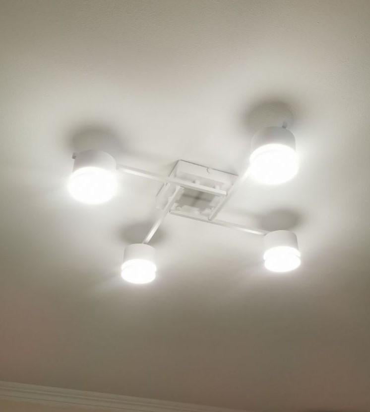 Люстра на 4 лампи ESLLSE GELA GX53 R 600x600x120 мм Чорний (10517) у реальних умовах використання від покупця Анастасія.