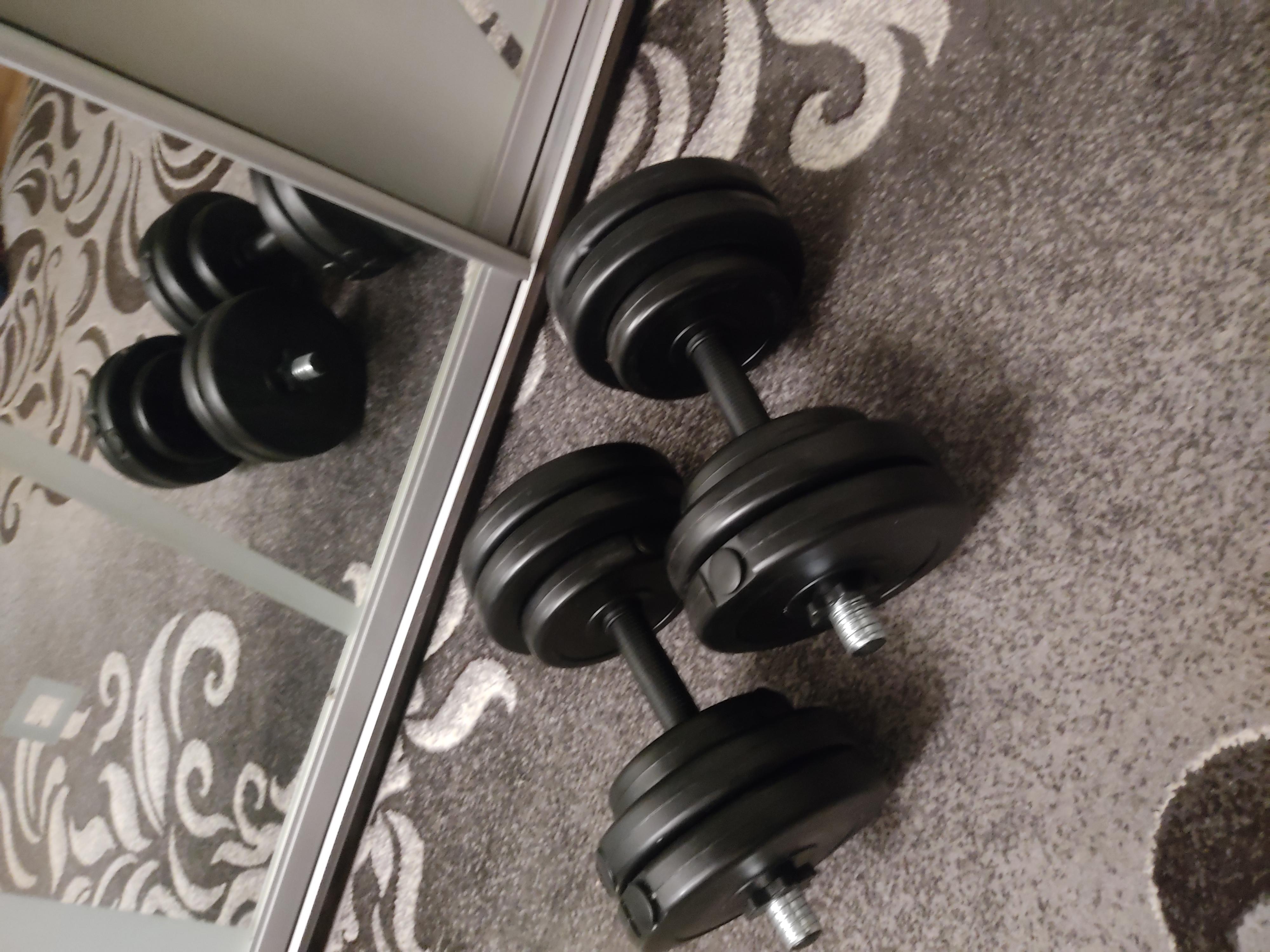 Гантели разборные Neo-Sport 2 шт. по 23 кг (2x23kg-2) в реальных условиях использования от пользователя Світлана.