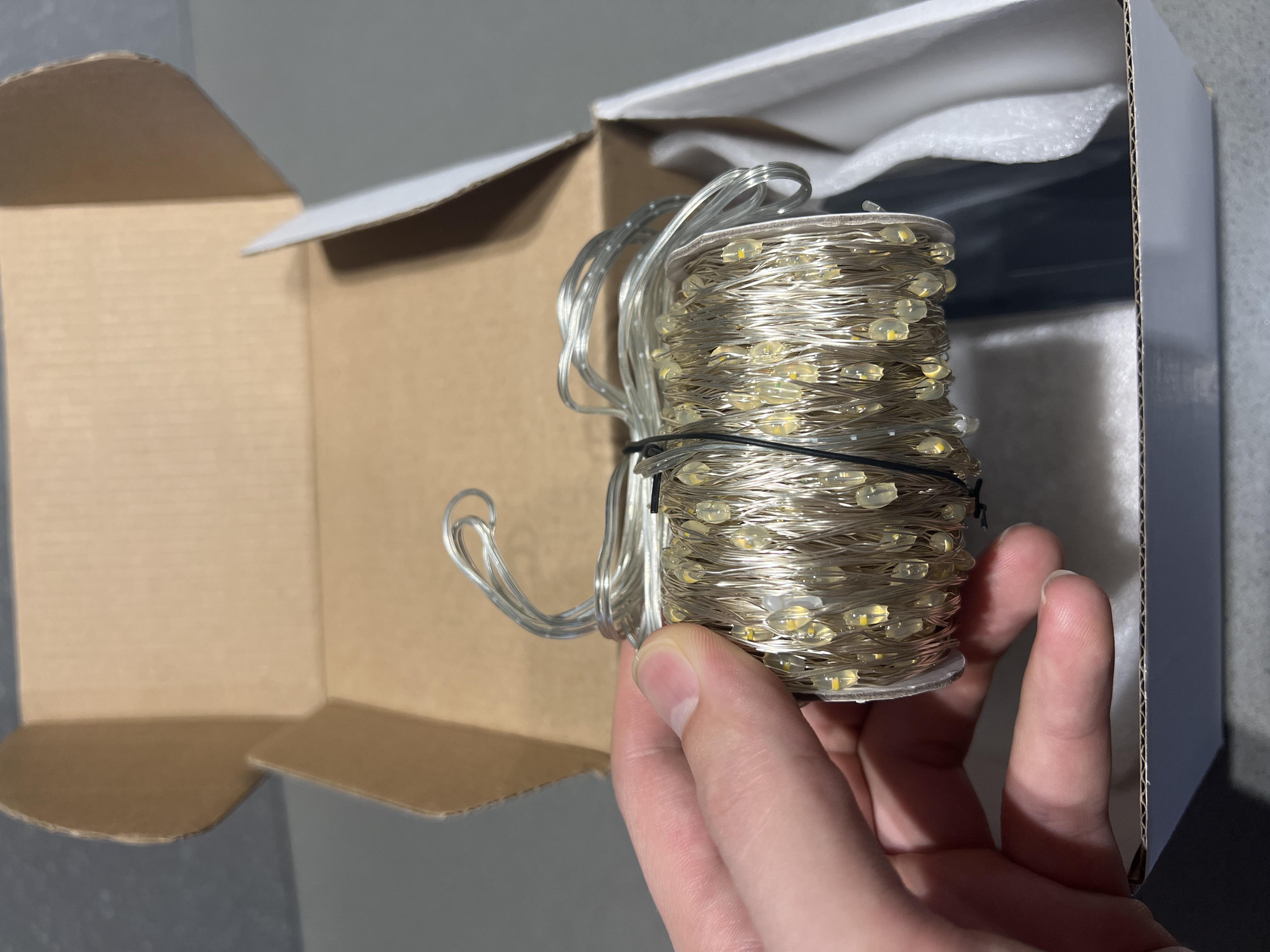 Гирлянда Роса на серебрянном проводе 50 м LED Желтый теплый в реальных условиях использования от покупателя Дмитро.