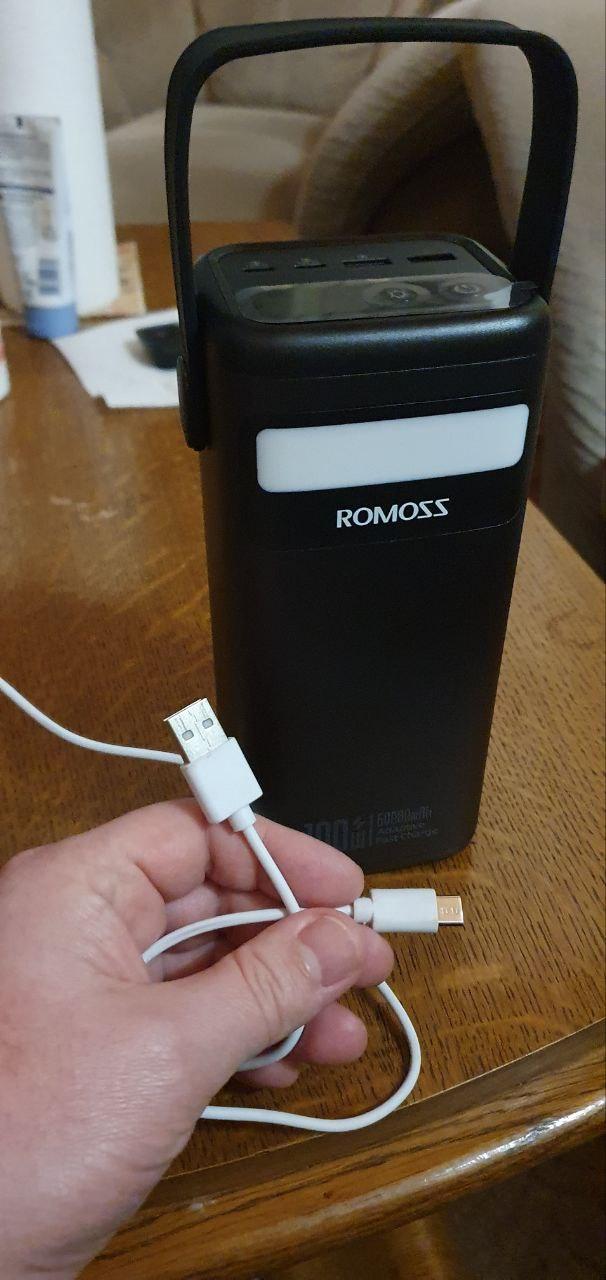 Фото: Повербанк для ноутбука Romoss PMT60 100W 60000 mAh 5A зі швидкою зарядкою (Romoss-100W), надіслане користувачем Олексій Повербанк для ноутбука Romoss PMT60 100W 60000 mAh 5A зі швидкою зарядкою (Romoss-100W) у реальних умовах використання від користувача Олексій.