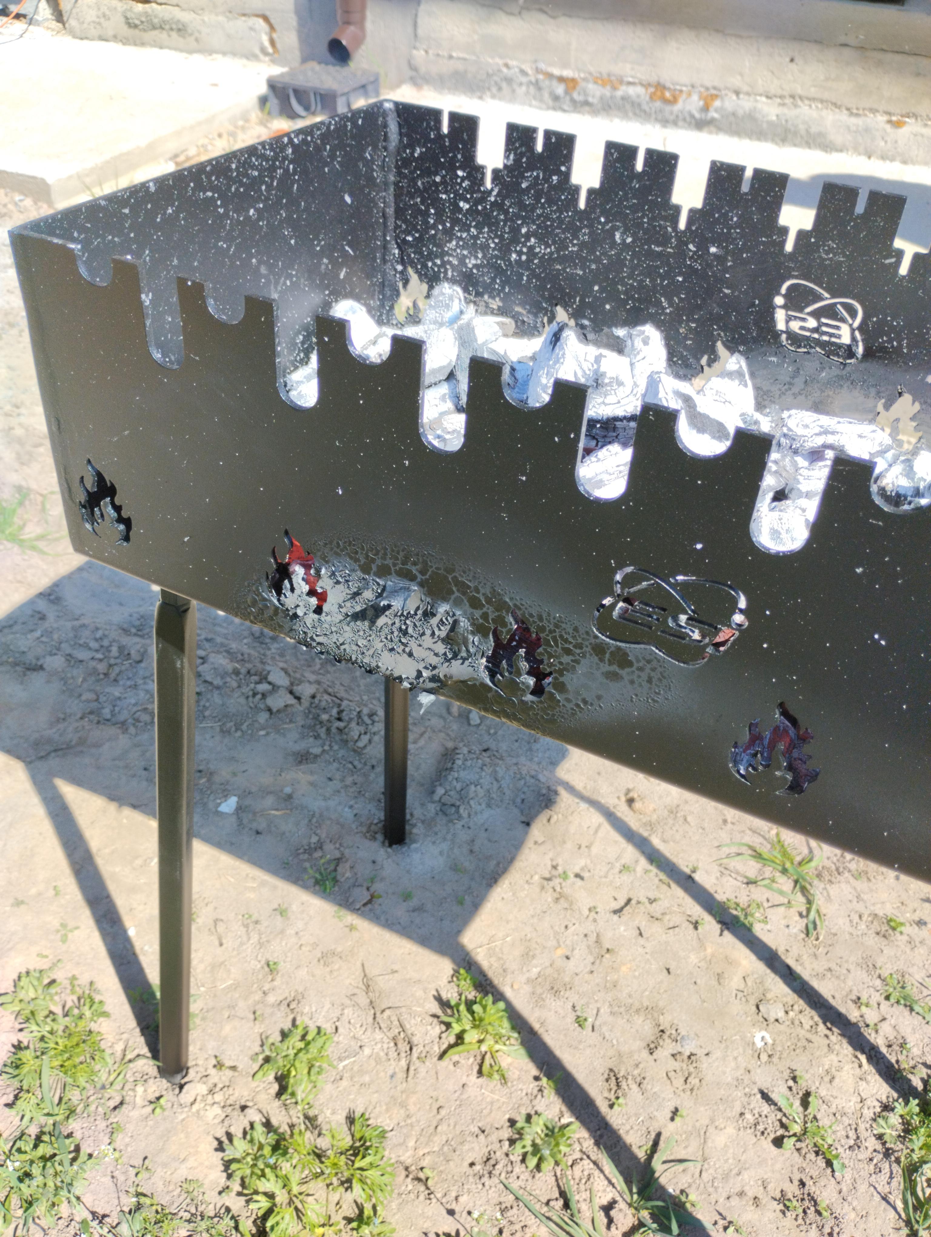 Мангал 660 + полка перфорована у реальних умовах використання від покупця Дмитро.