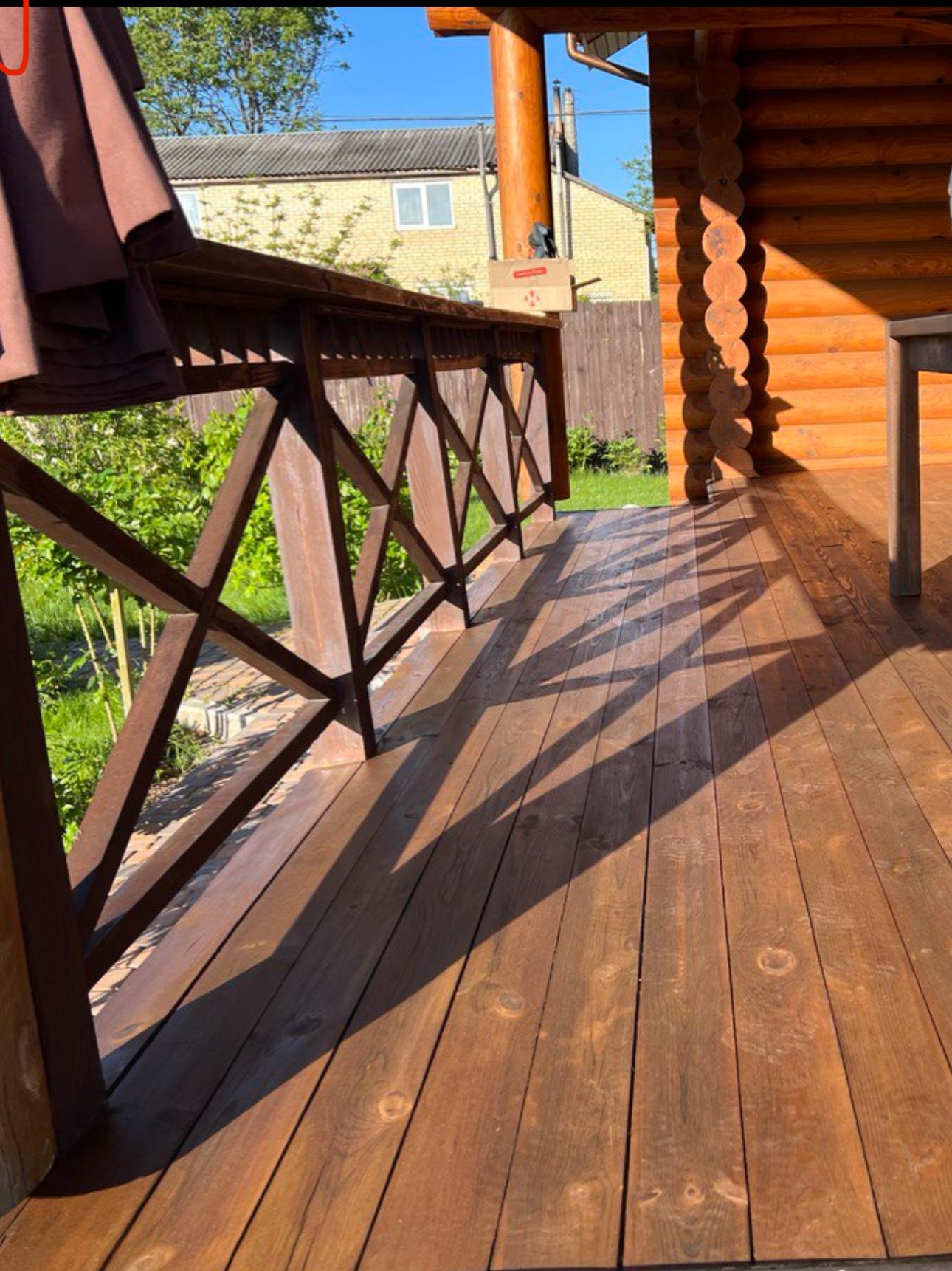 Масло для террасной доски ProfiProtect Wood Special Oil с воском 2,5 л Prairie Wheat eiche (24647425) в реальных условиях использования от пользователя Олена.