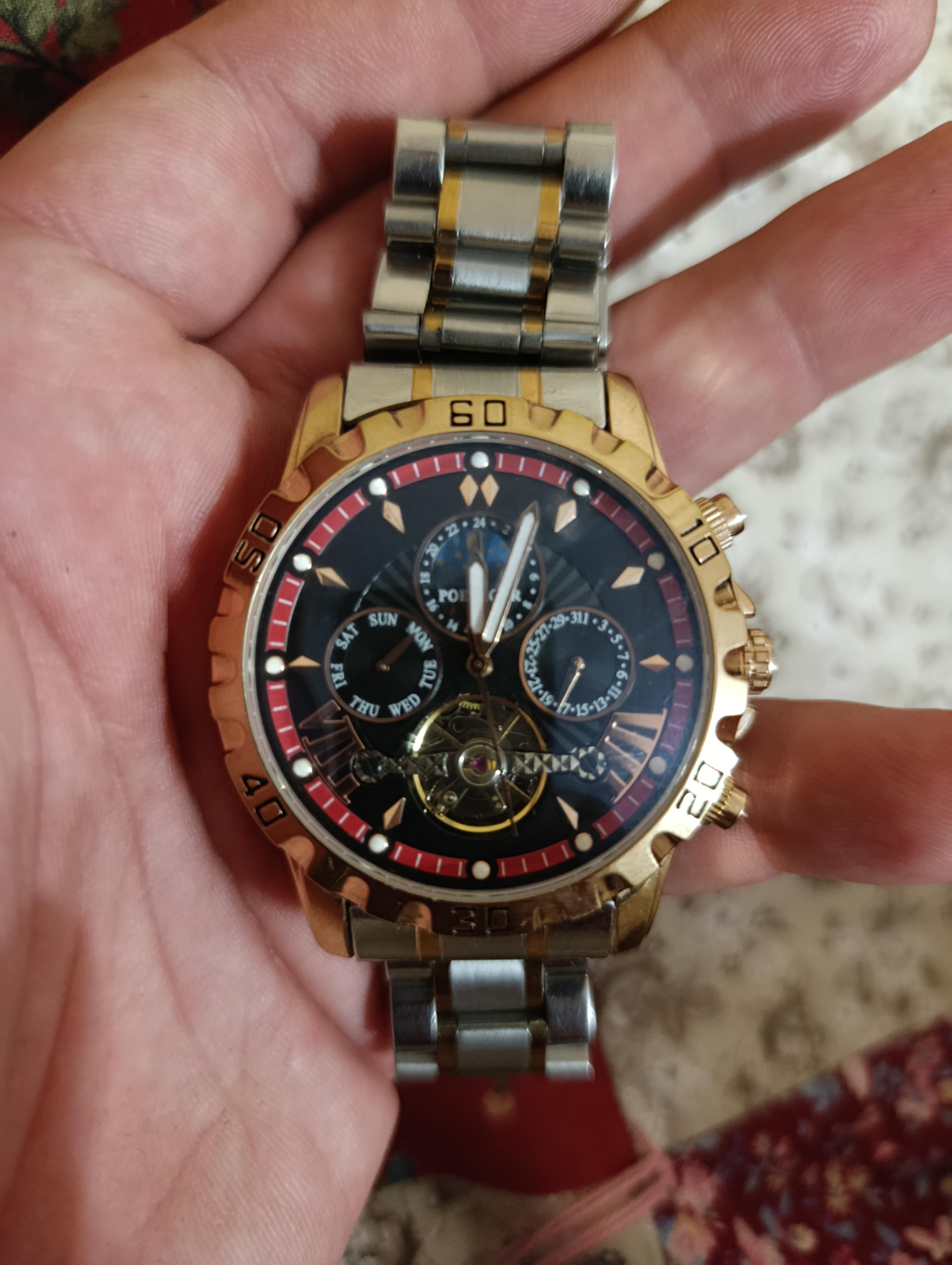 Фото: Годинник наручний Poedagar Mechanical (2435837632), надіслане користувачем Александр Годинник наручний Poedagar Mechanical (2435837632) у реальних умовах використання від користувача Александр.