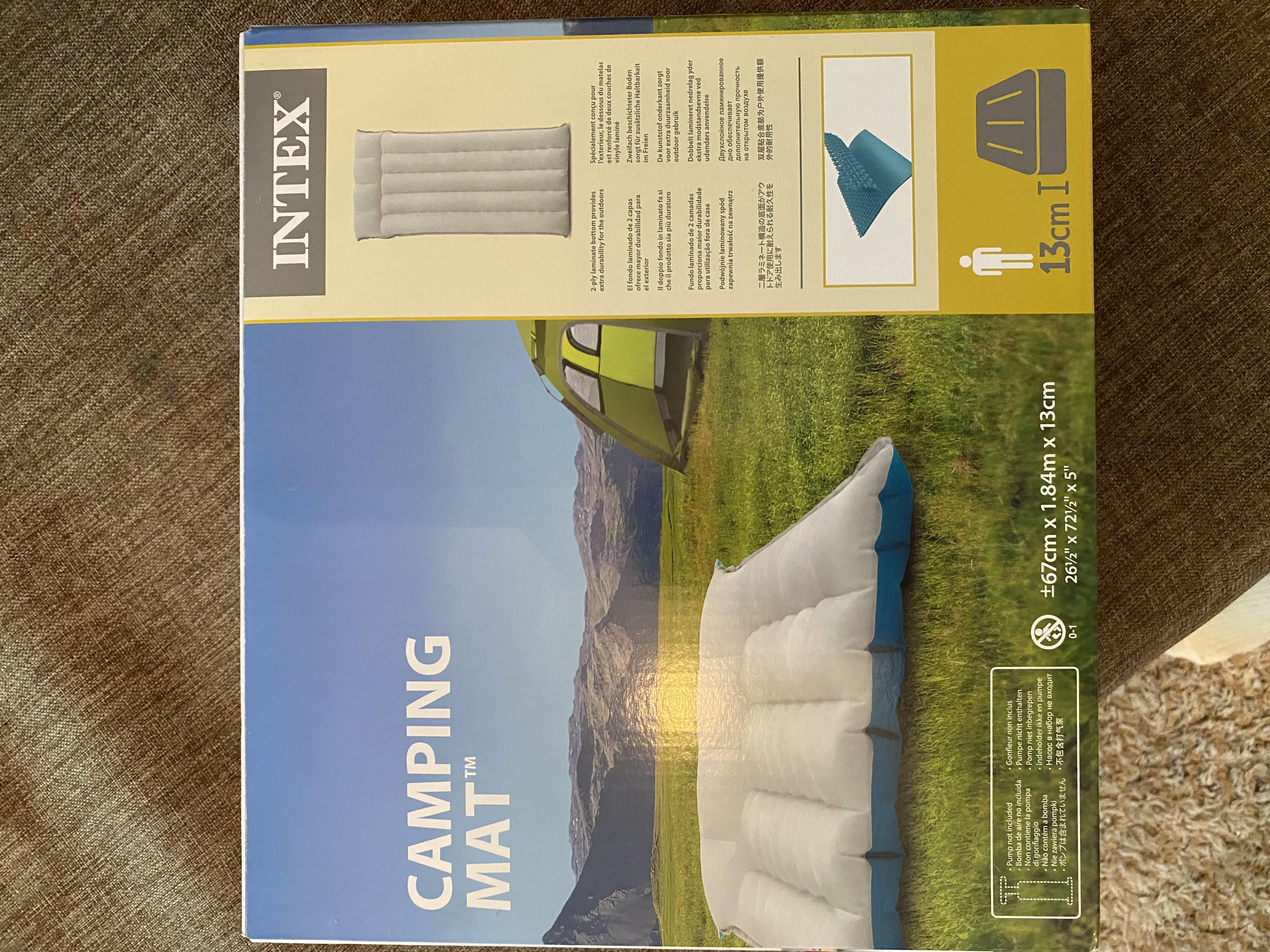 Надувной матрас Intex 67997 184х67х17 см для кемпинга с подголовьем в реальных условиях использования от покупателя Ірина.