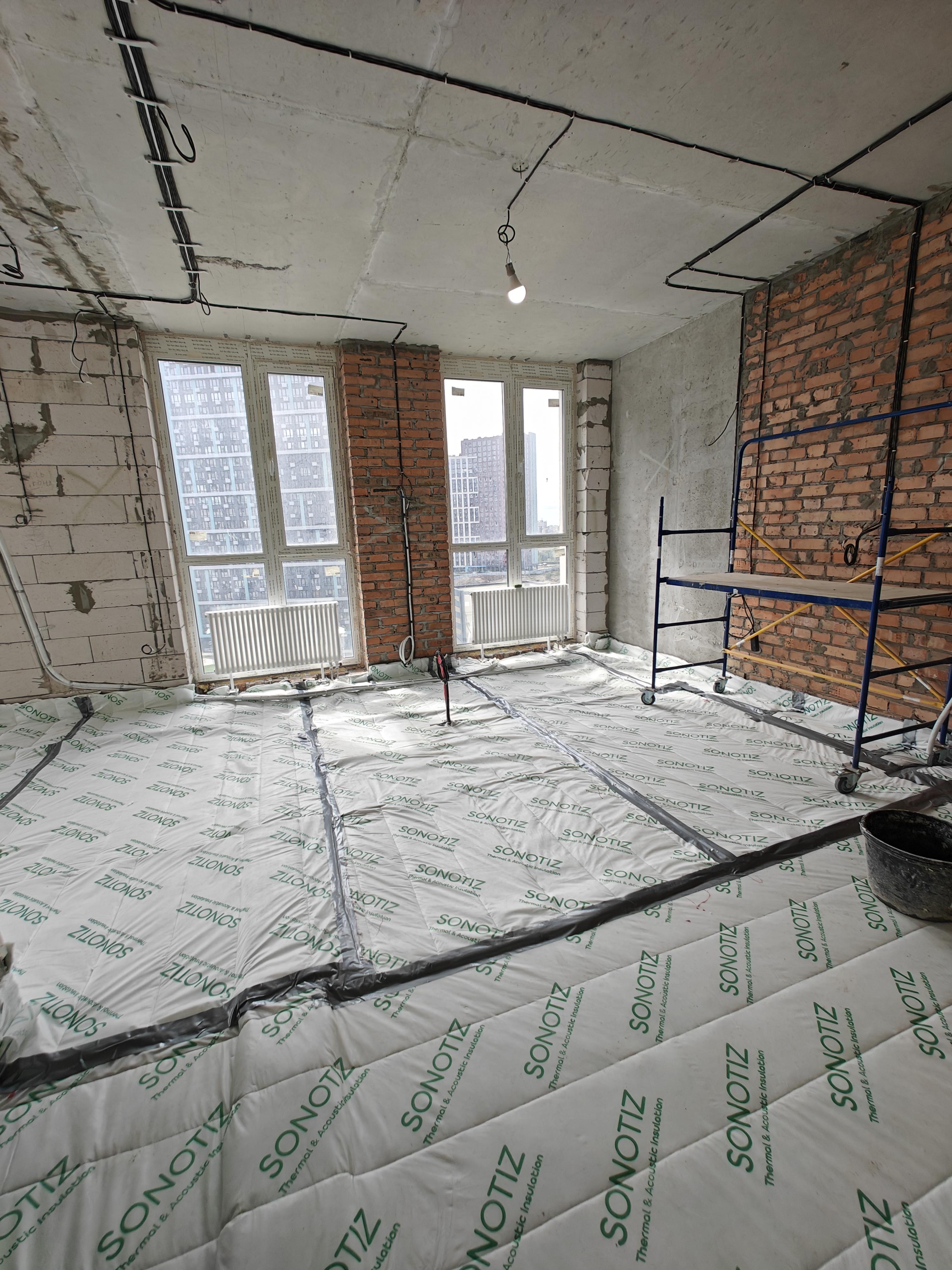 Звукоізоляція стін підлоги та стелі ТермоЗвукоІзол Sonotiz Стандарт 12 мм у реальних умовах використання від користувача Сергей.