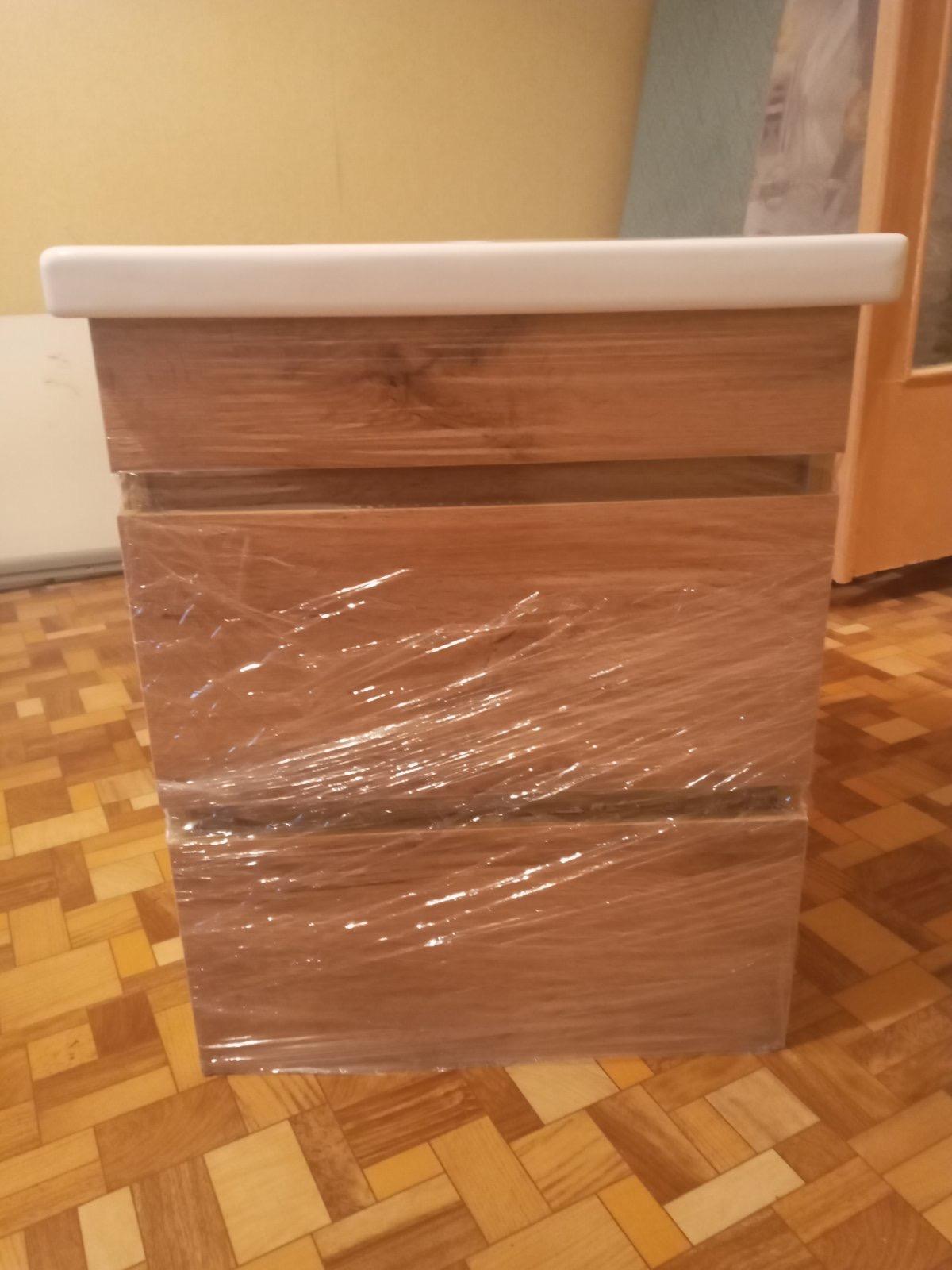 Тумба підвісна Ранчо Wood з раковиною 80 см Дуб сонома (45986-01) у реальних умовах використання від покупця Ірина.