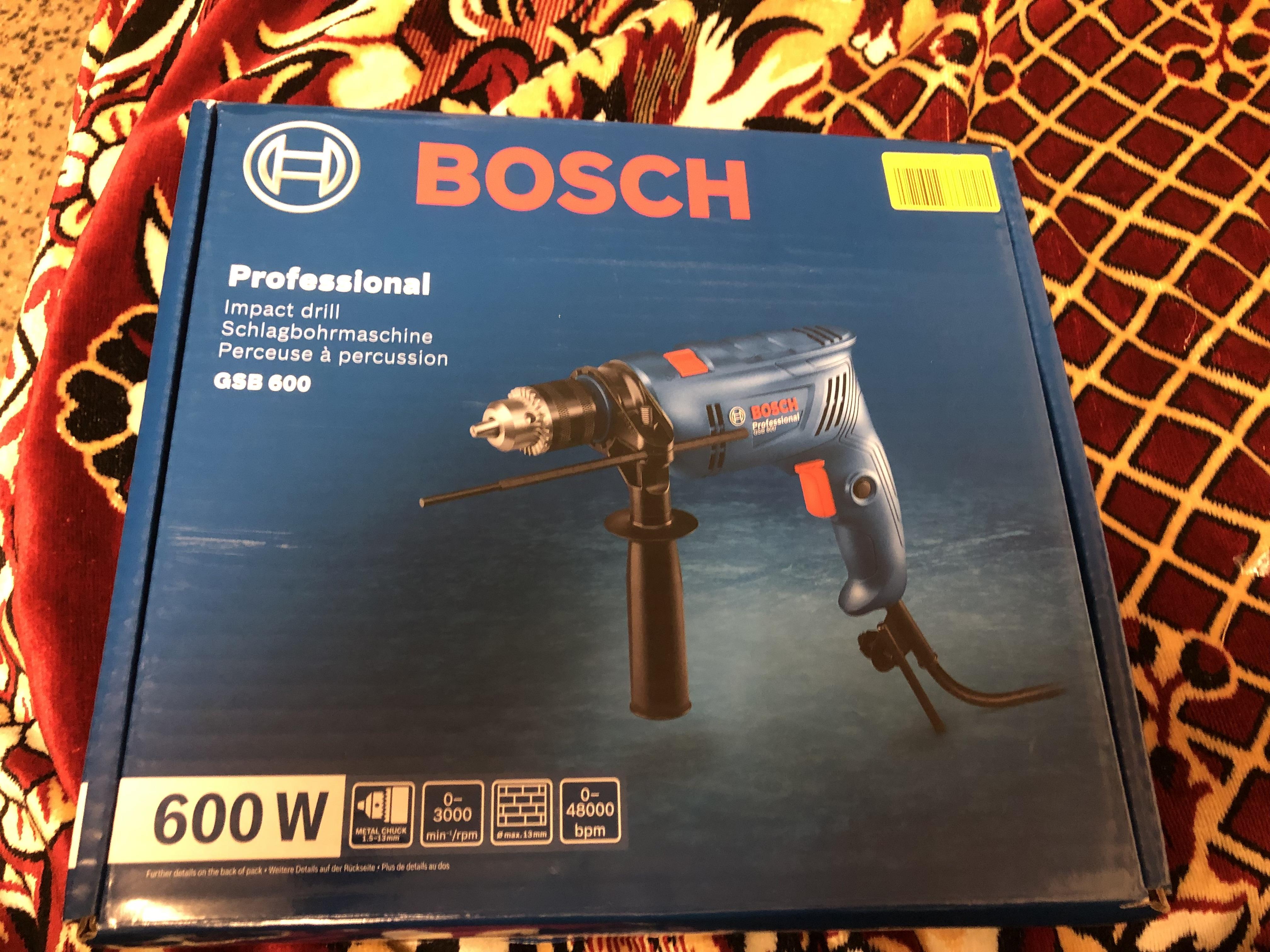 Дриль ударний Bosch Professional GSB 600 06011A0320 у реальних умовах використання від покупця Вячеслав.