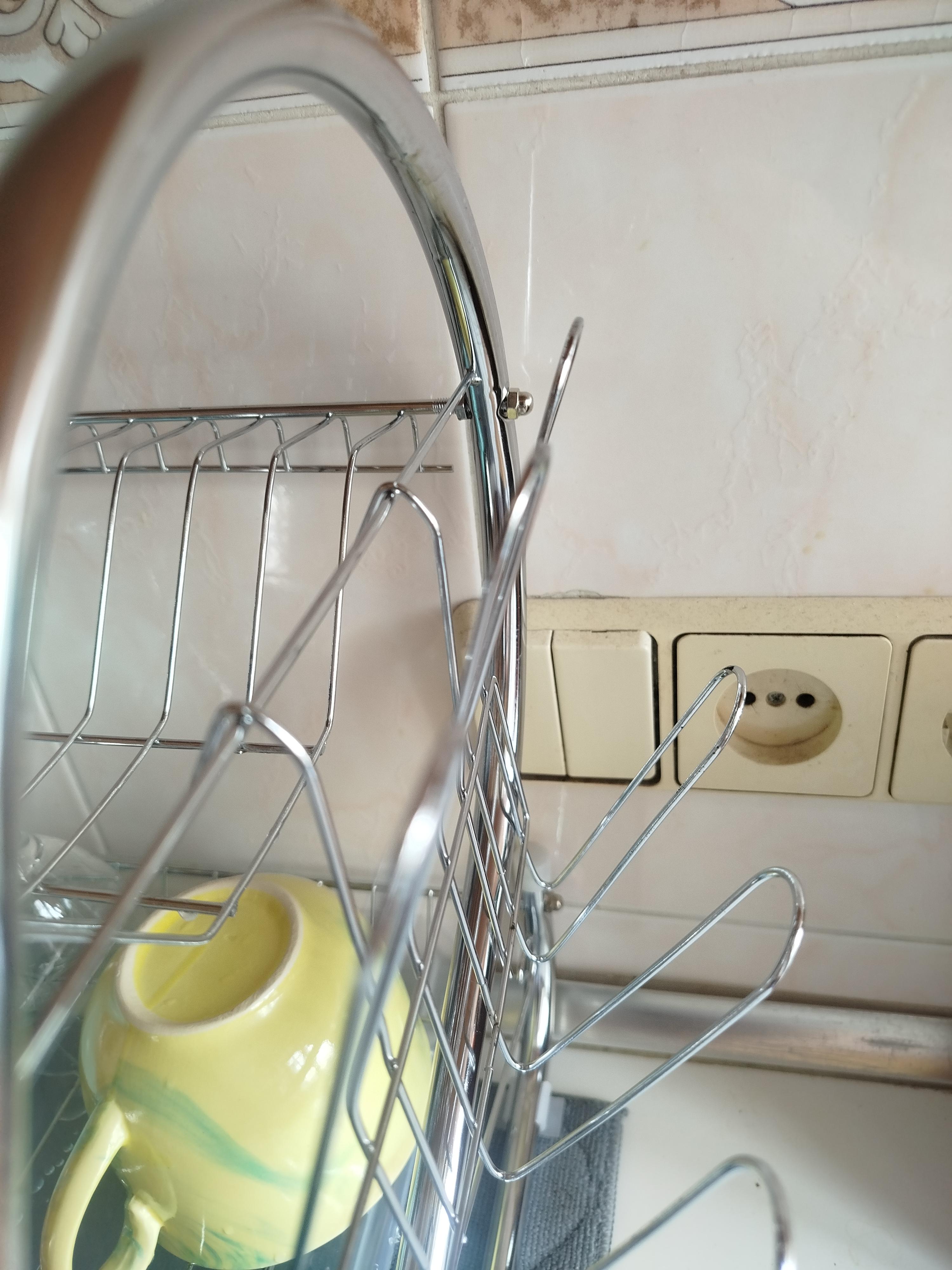 Сушилка для посуды Arino Tera Classic 435x385x255 мм двухуровневая настольная в реальных условиях использования от покупателя Михайло.