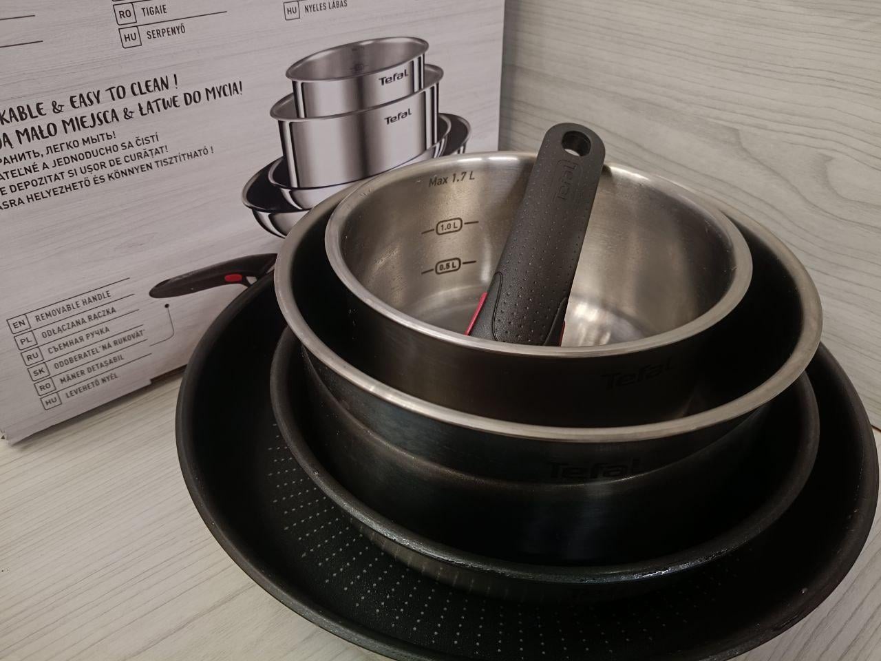Фото: Набор посуды Tefal Ingenio Emotion 5 предметов L897S574, отправлено пользователем Олеся Віщук Набор посуды Tefal Ingenio Emotion 5 предметов L897S574 в реальных условиях использования от пользователя Олеся Віщук.