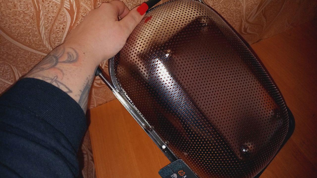 Дуршлаг-сито на раковину для мытья продуктов 34х23,5х9 см (HP-19-17) в реальных условиях использования от пользователя Соня.