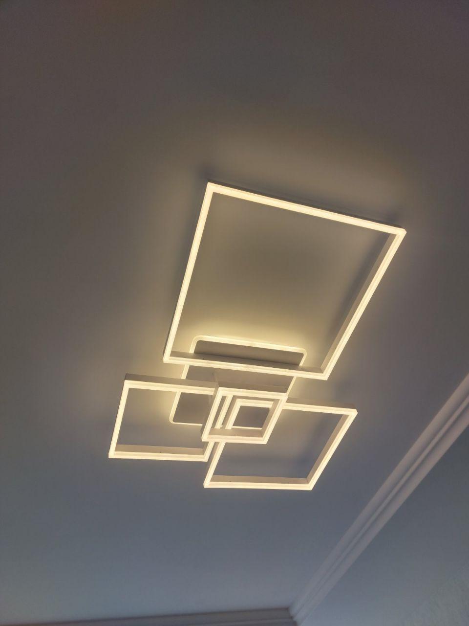 Світильник світлодіодний LightMaster CE2150 UNION квадрат з пультом 165 Вт білий у реальних умовах використання від користувача Ірина.