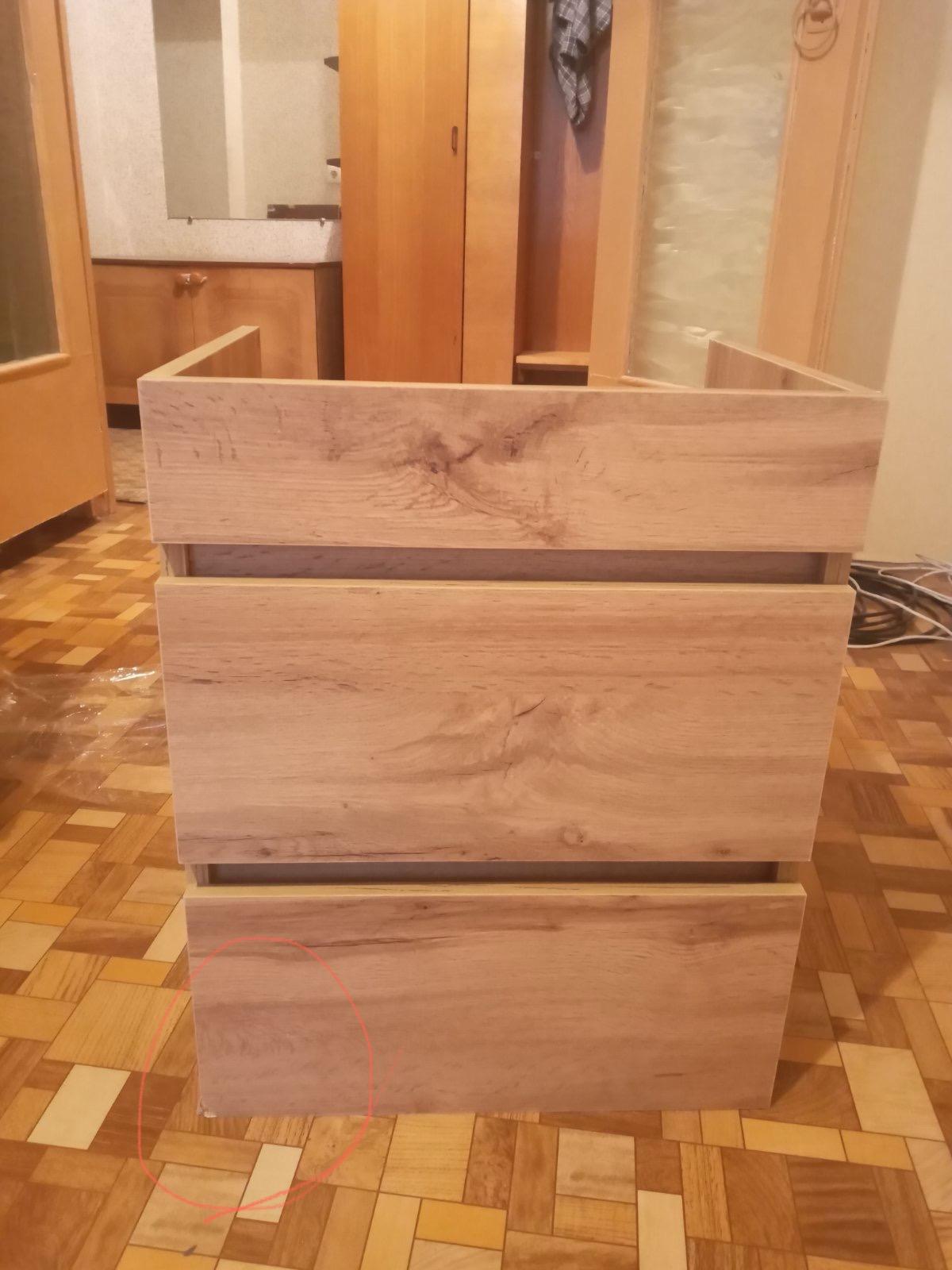 Тумба підвісна Ранчо Wood з раковиною 80 см Дуб сонома (45986-01) у реальних умовах використання від покупця Ірина.