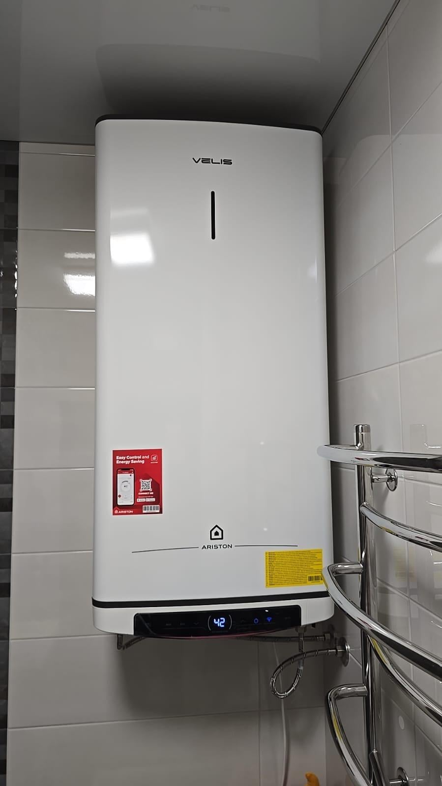 Бойлер Ariston VELIS PRO DRY WIFI 80 EU в реальных условиях использования от пользователя Олександр.