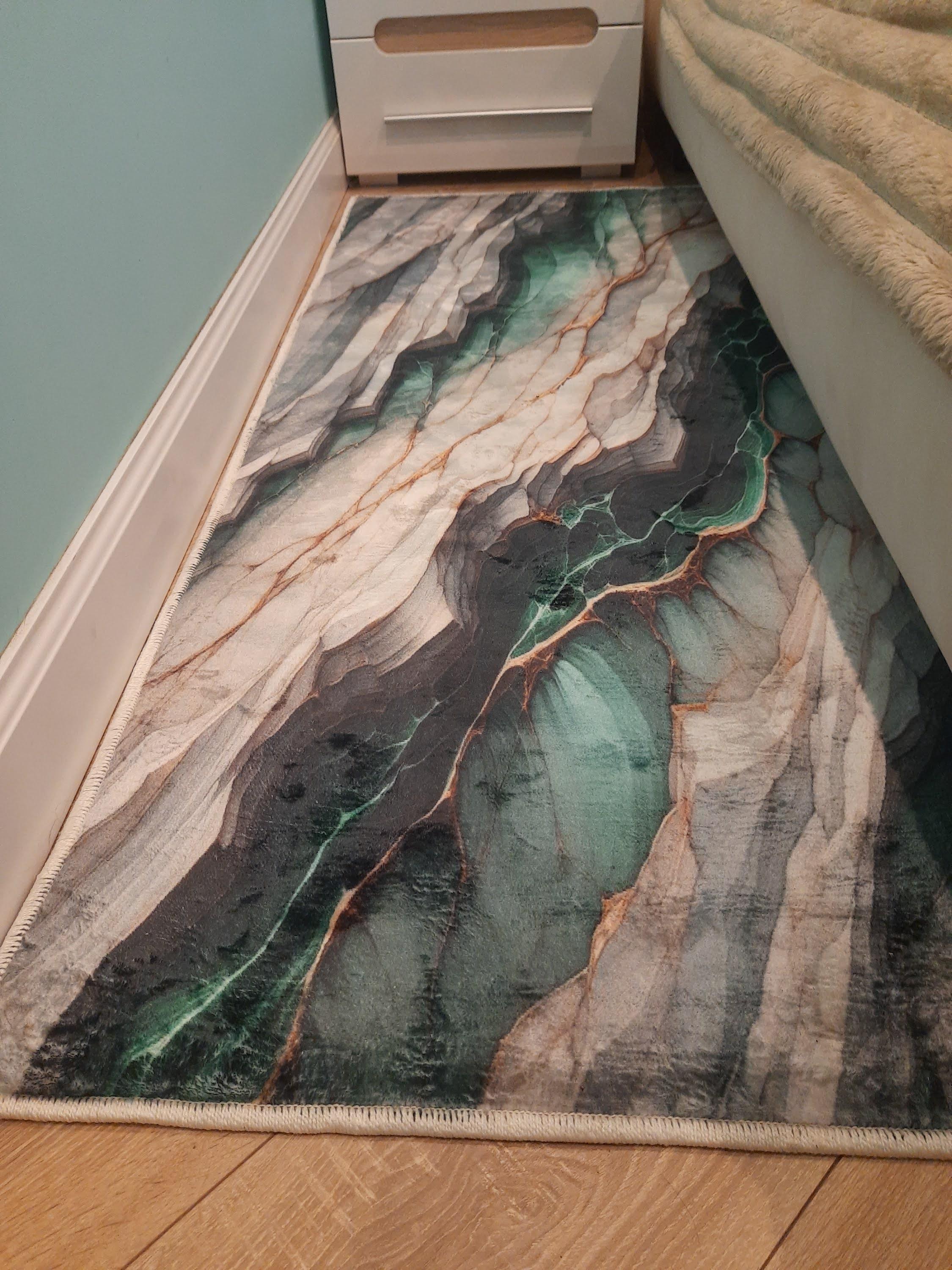 Ковер универсальный Digital bamboo на антискользящей основе 80x150 см Изумрудный (LX02R12) в реальных условиях использования от покупателя Микола.