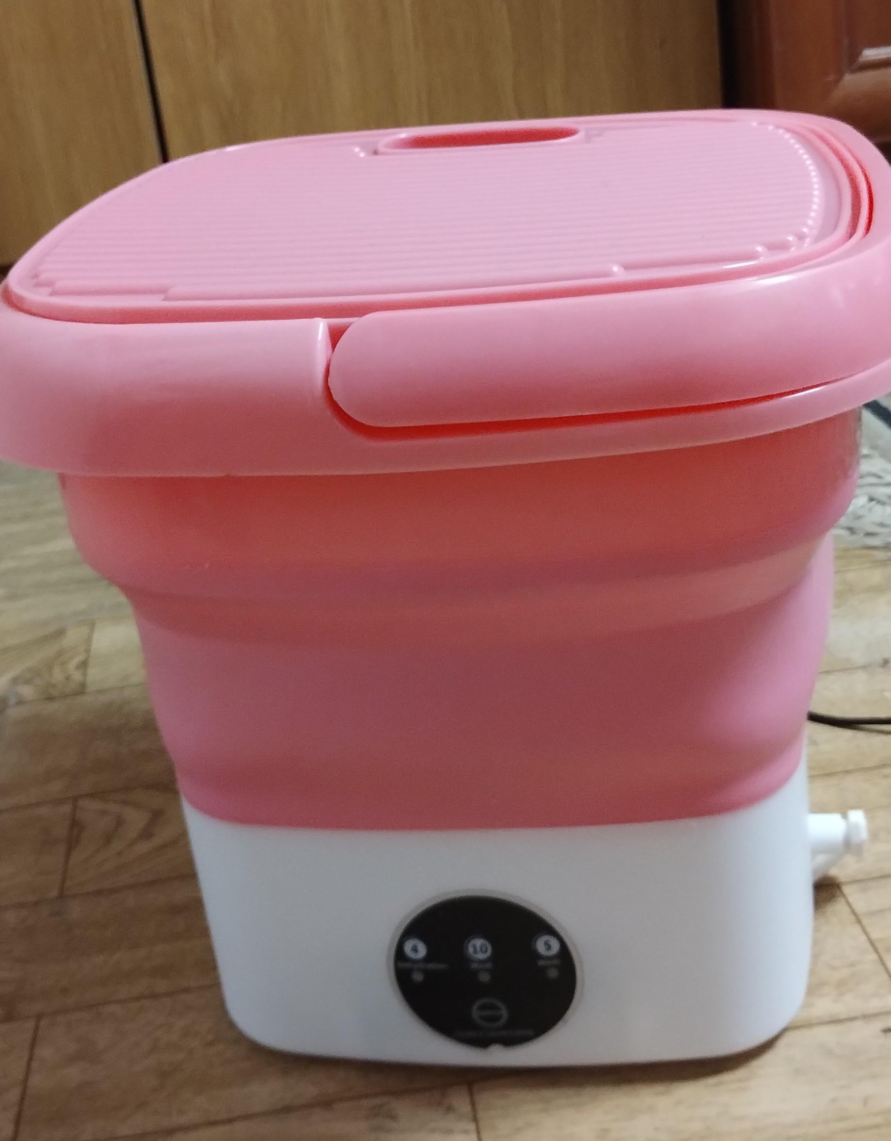 Фото: Стиральная машинка Wash Machine 220 В 10 л Pink, отправлено покупателем Tana Стиральная машинка Wash Machine 220 В 10 л Pink в реальных условиях использования от покупателя Tana.