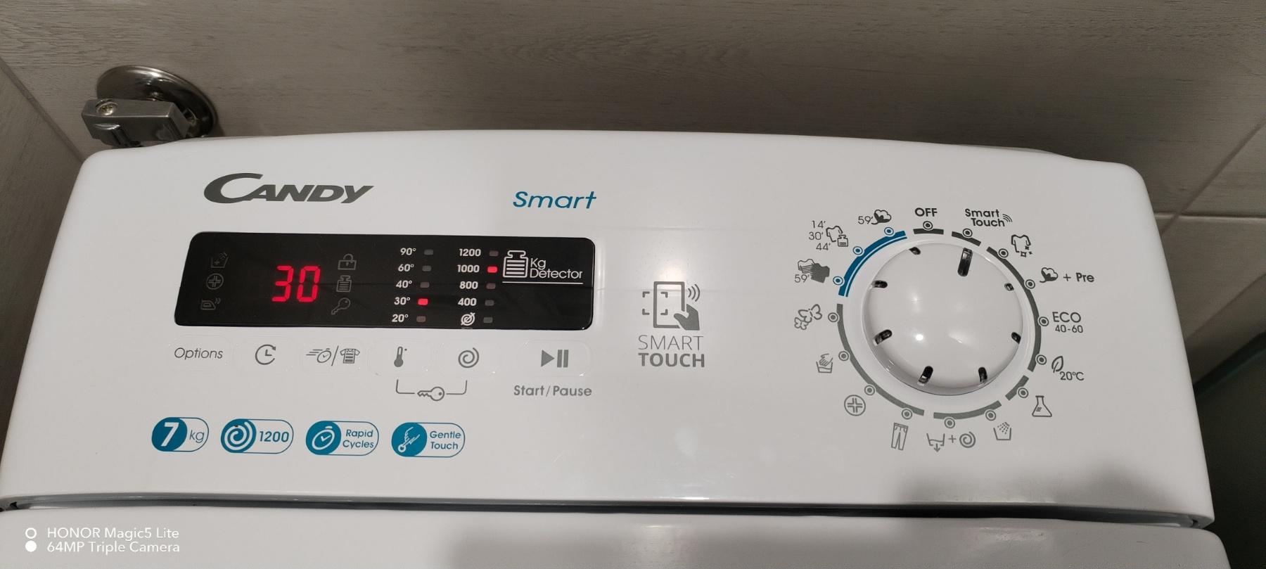 Фото: Стиральная машина Candy CSTG 272DVET/1-9, отправлено покупателем Вадим Стиральная машина Candy CSTG 272DVET/1-9 в реальных условиях использования от покупателя Вадим.