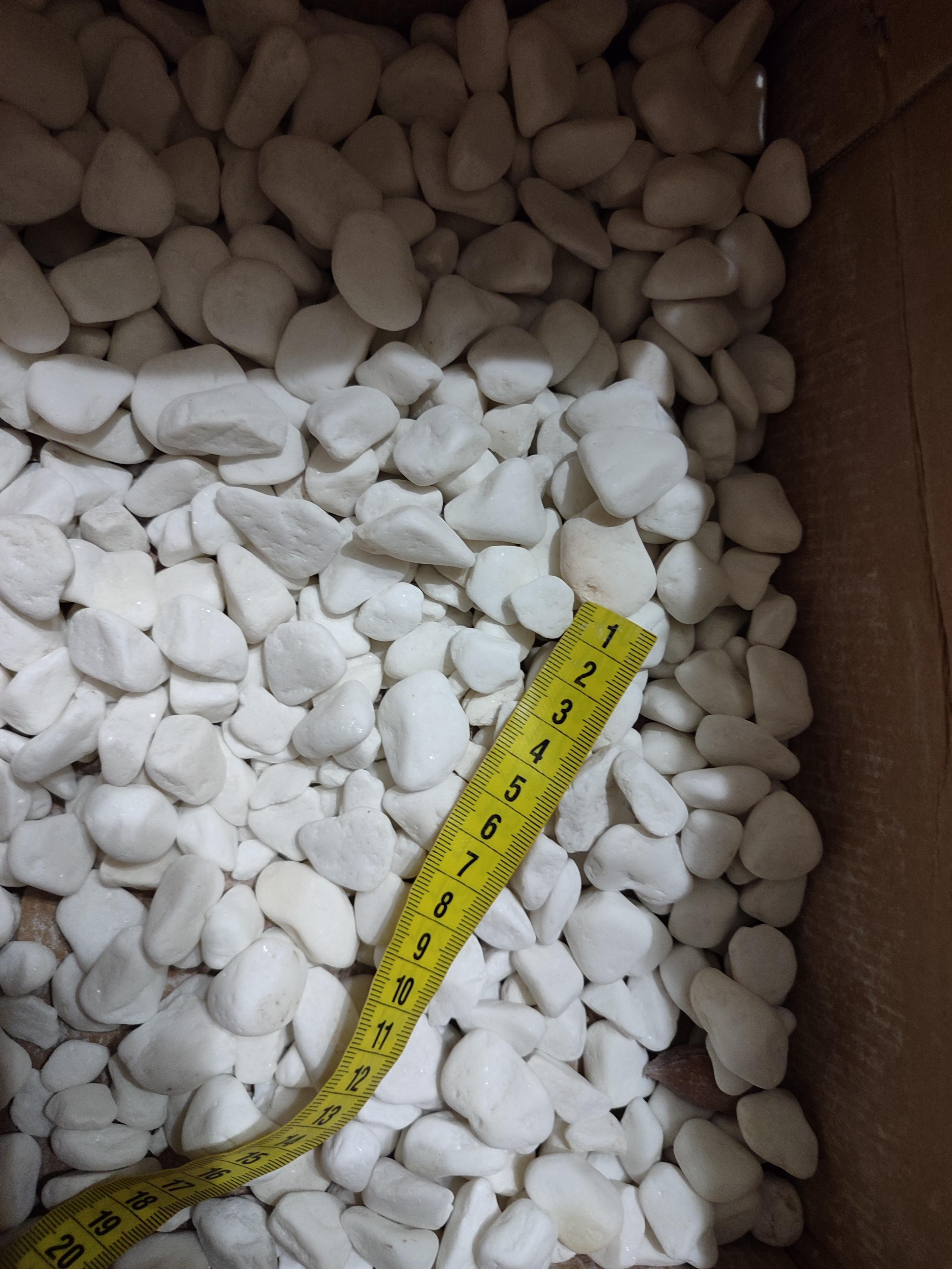 Декоративный камень Галька 30-90 мм Белый (12077938) в реальных условиях использования от покупателя Наталія.