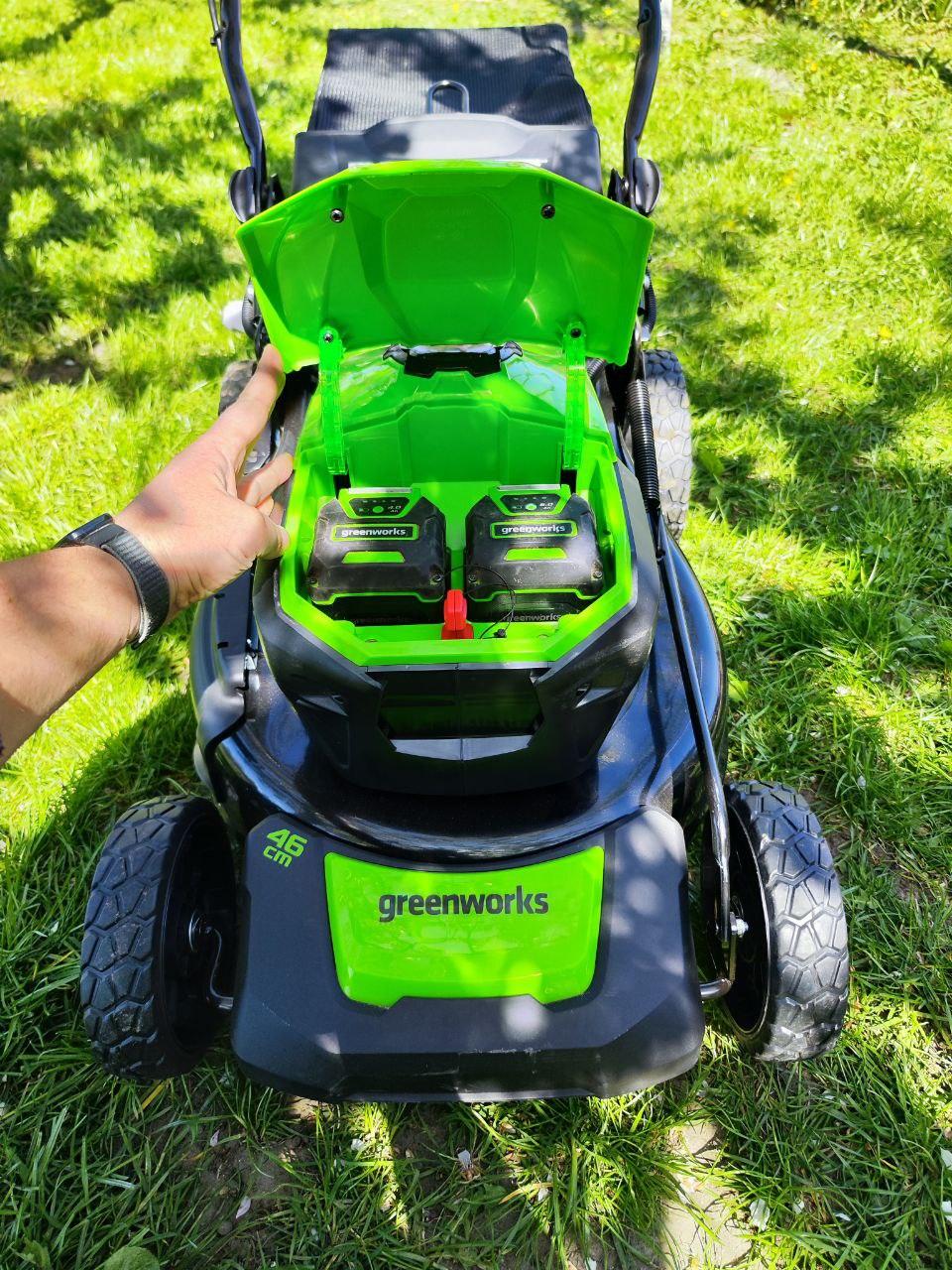 Газонокосарка акумуляторна Greenworks GD40LM46SPK4 з АКБ/ЗП у реальних умовах використання від користувача Віктор.