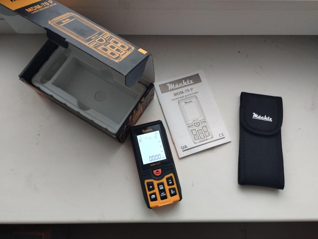 Фото: Далекомір з цифровим кутоміром Mächtz MDM-70 P рулетка 0,05-70 (11116), надіслане покупцем Ярослав Далекомір з цифровим кутоміром Mächtz MDM-70 P рулетка 0,05-70 (11116) у реальних умовах використання від покупця Ярослав.