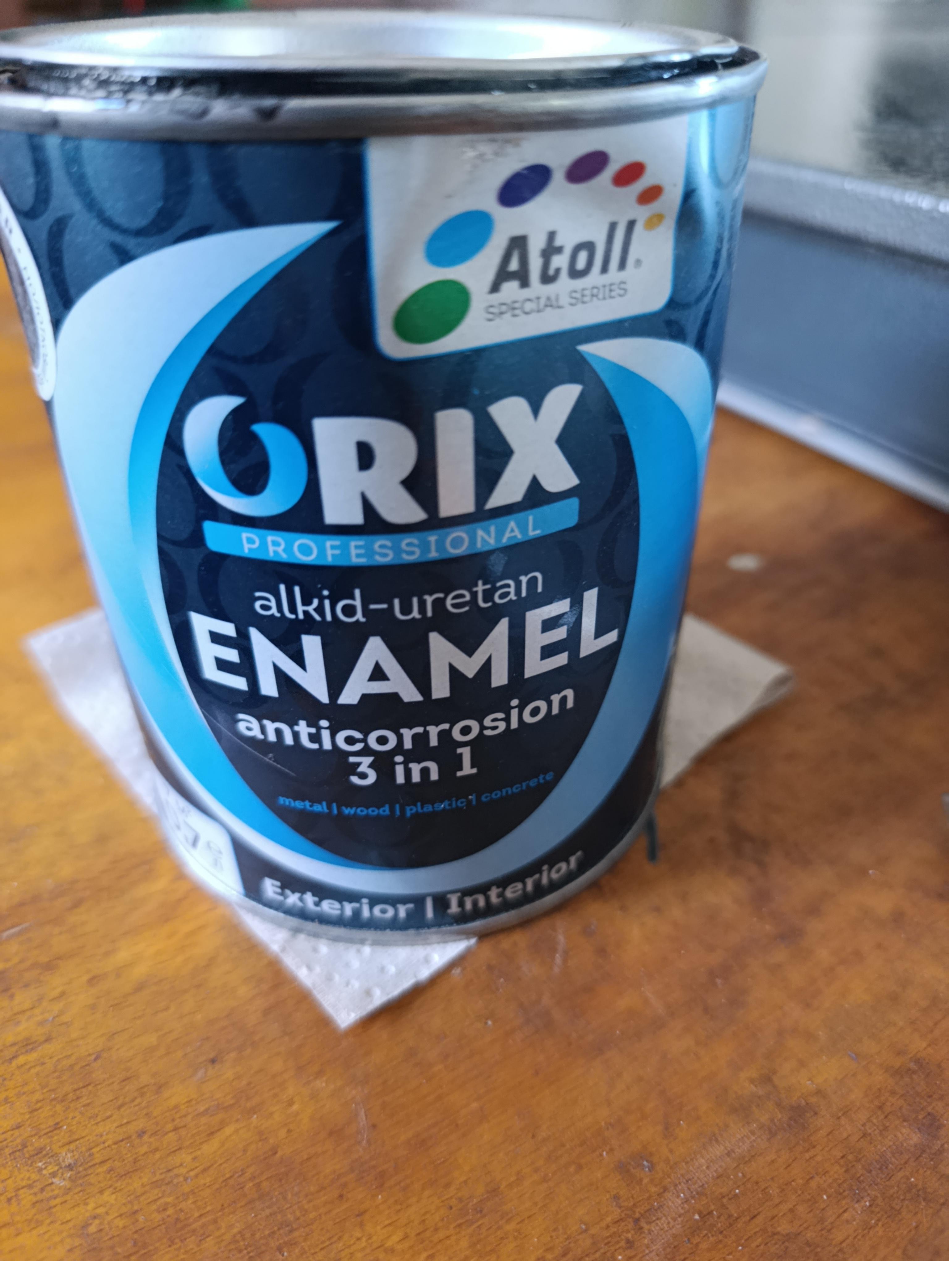 Эмаль антикоррозийная Atoll Orix Hammer 3в1 0,7 л Антрацит (2573813133) в реальных условиях использования от пользователя Світлана.