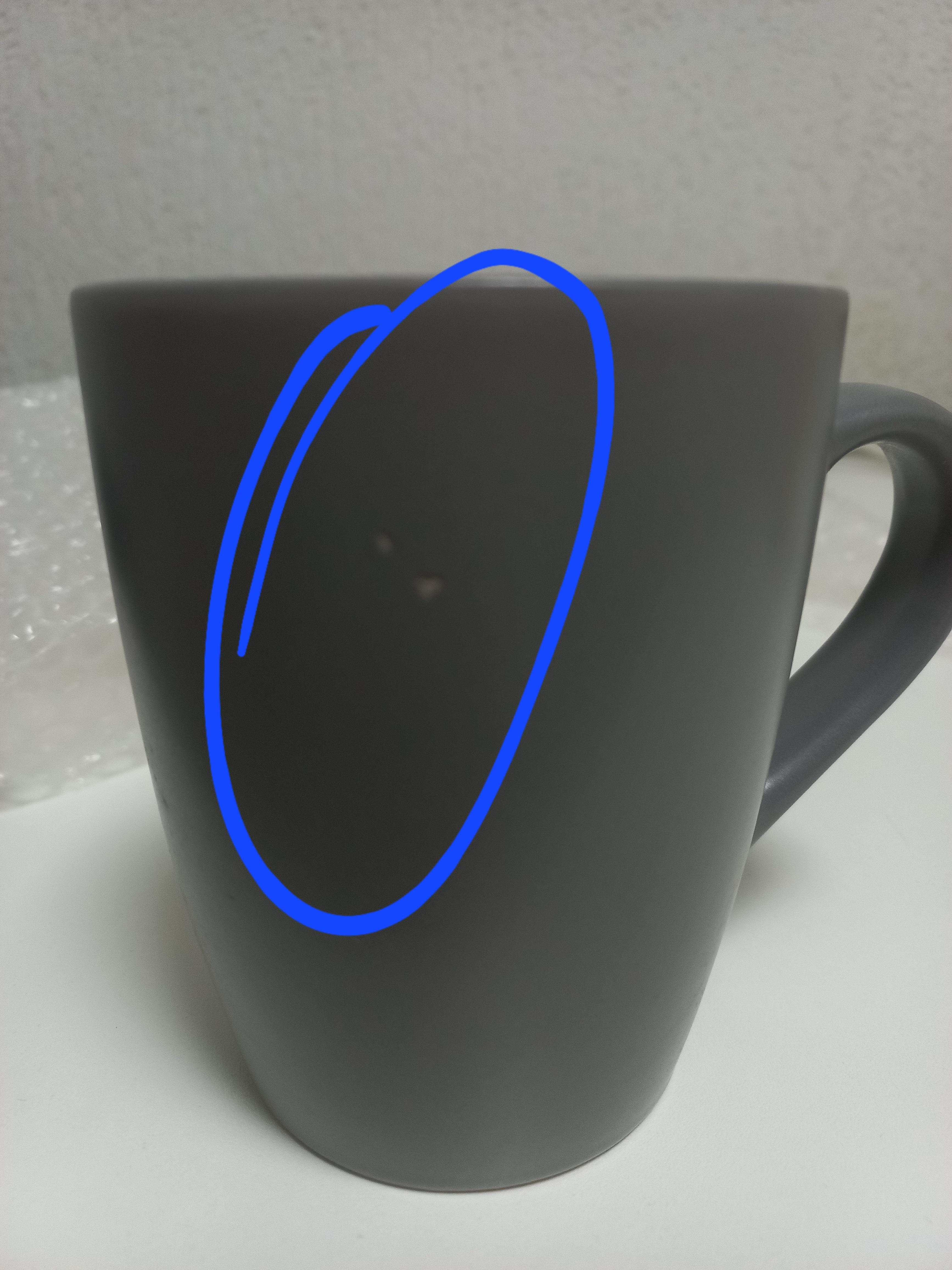 Чашка Matte 360 мл синяя в реальных условиях использования от покупателя Галина.