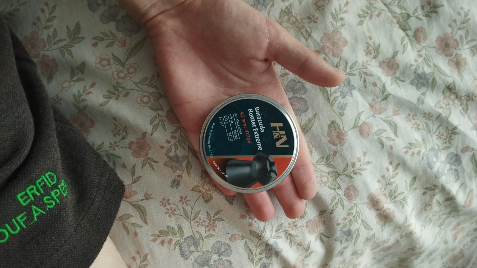 Кулі пневматичні H&N Baracuda Hunter Extreme. Кал. 4,5 мм. Вага - 0,62 r. 400 шт/уп у реальних умовах використання від покупця Сергій.