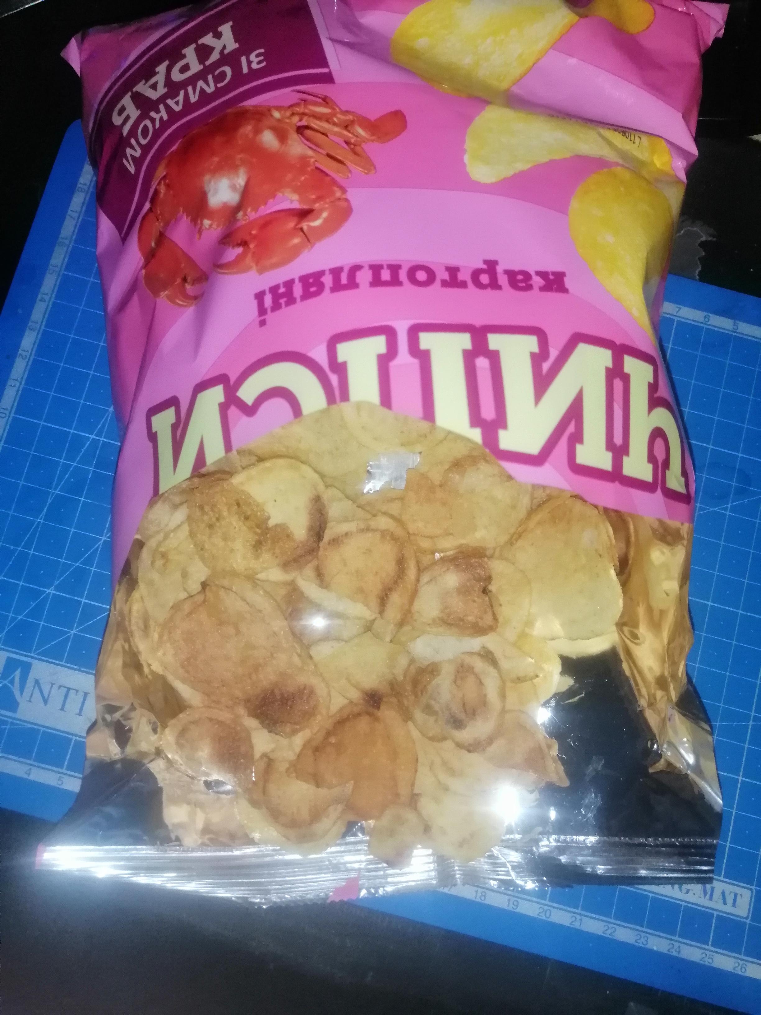 Чипсы ДО БОЧКОВОГО картофельные со вкусом Краб 100 г в реальных условиях использования от пользователя Богдан.