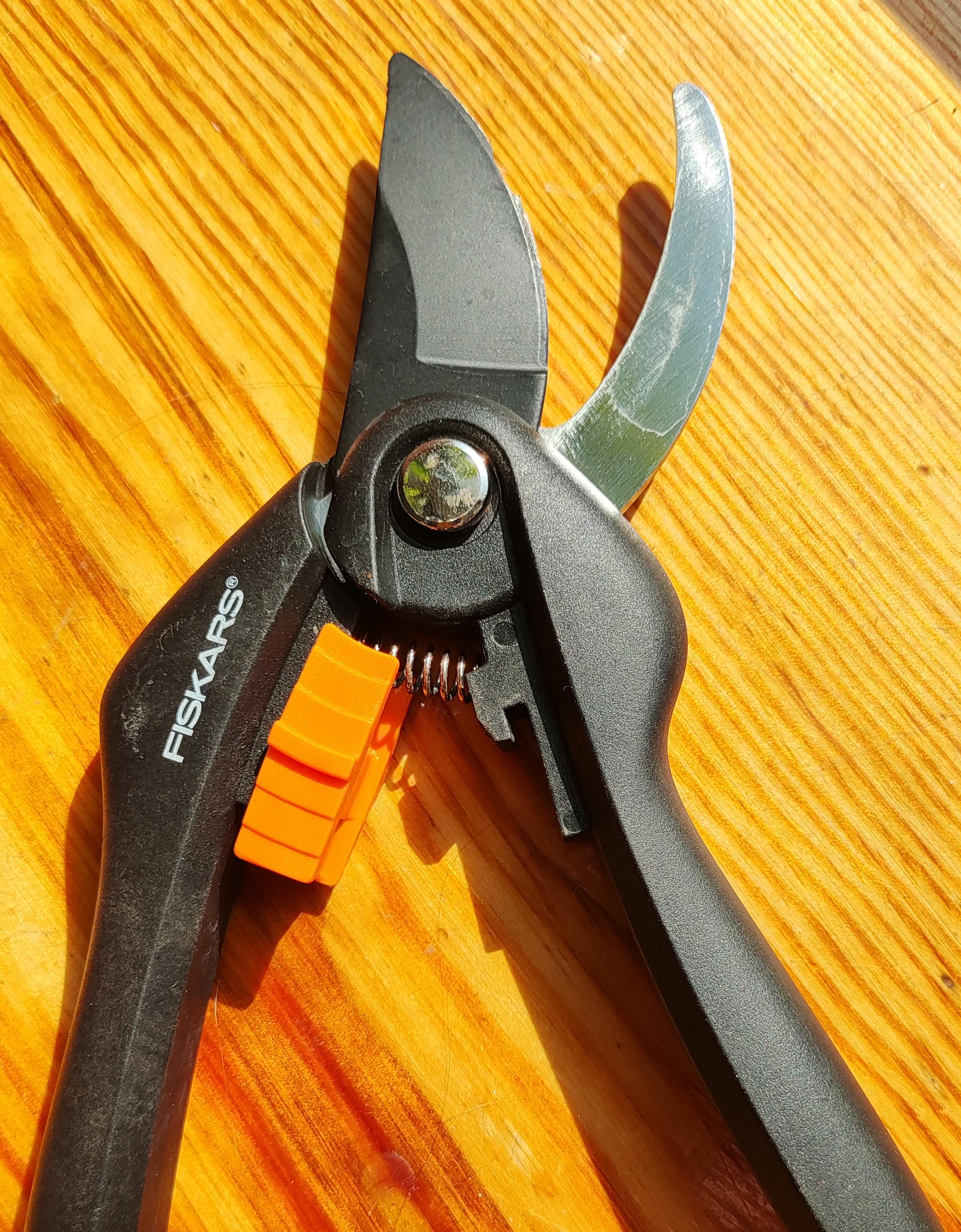 Секатор плоскостной Fiskars Single Step™ P26 (1000567) в реальных условиях использования от пользователя Тетяна.