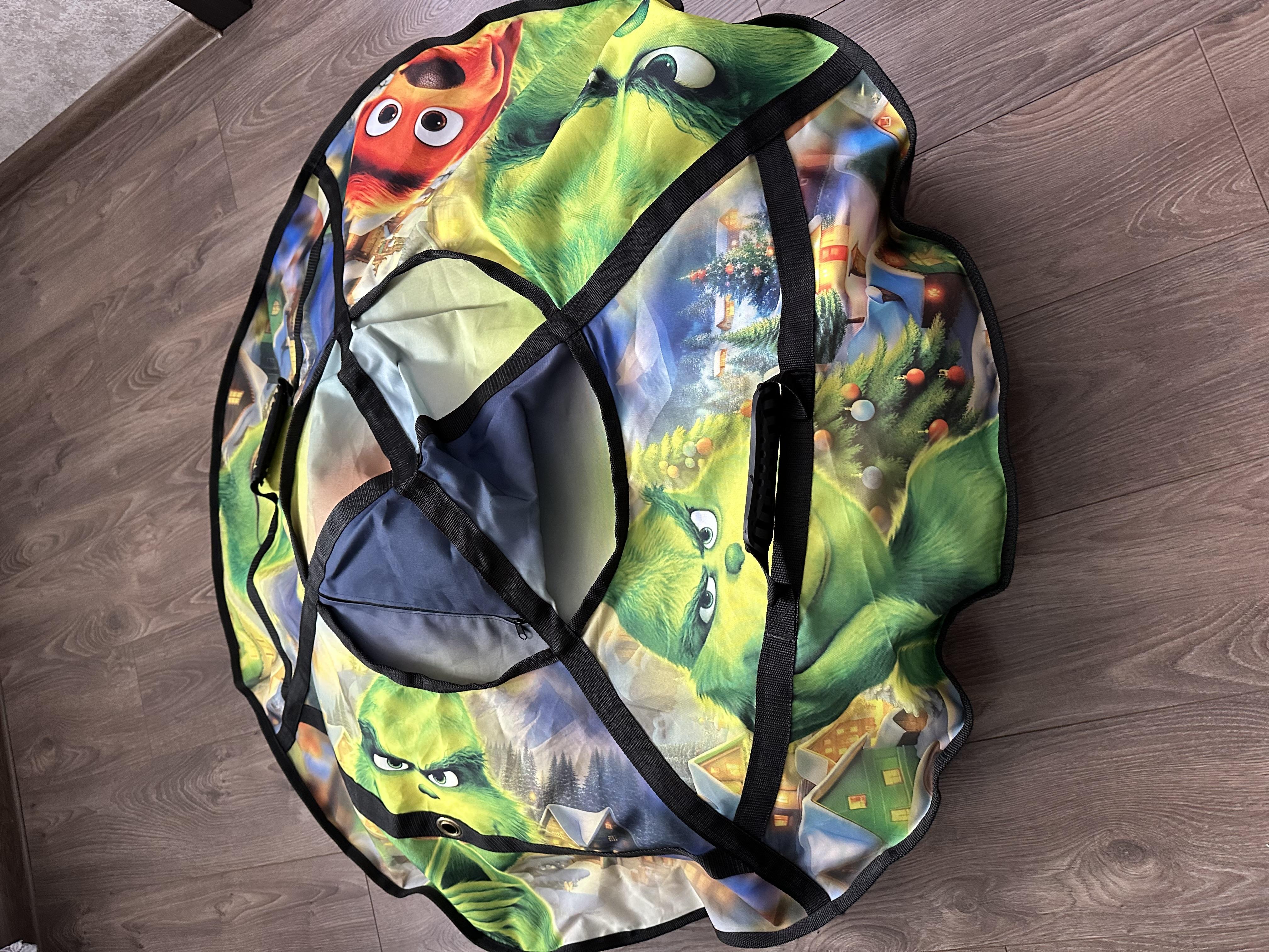 Тюбинг надувной TAKE&RIDE Grinch с камерой для детей и взрослых 120 см в реальных условиях использования от покупателя Ярослава.