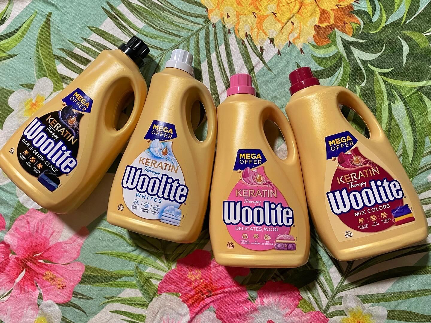 Гель для машинного та ручного прання Woolite для кольорових тканин з кератином 3,6 л у реальних умовах використання від користувача Ангеліна.