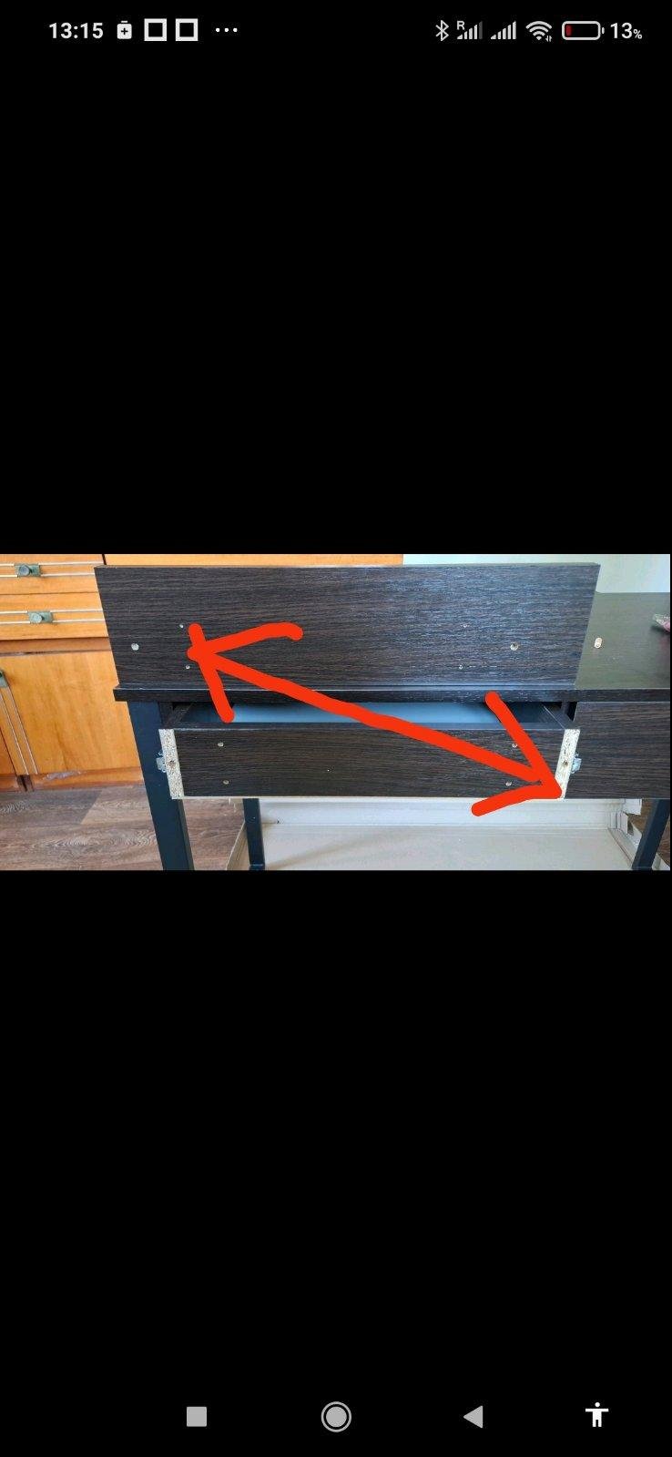 Фото: Письменный стол Moreli X-2 1100x760x536 мм Венге магия, отправлено покупателем Ганна Письменный стол Moreli X-2 1100x760x536 мм Венге магия в реальных условиях использования от покупателя Ганна.