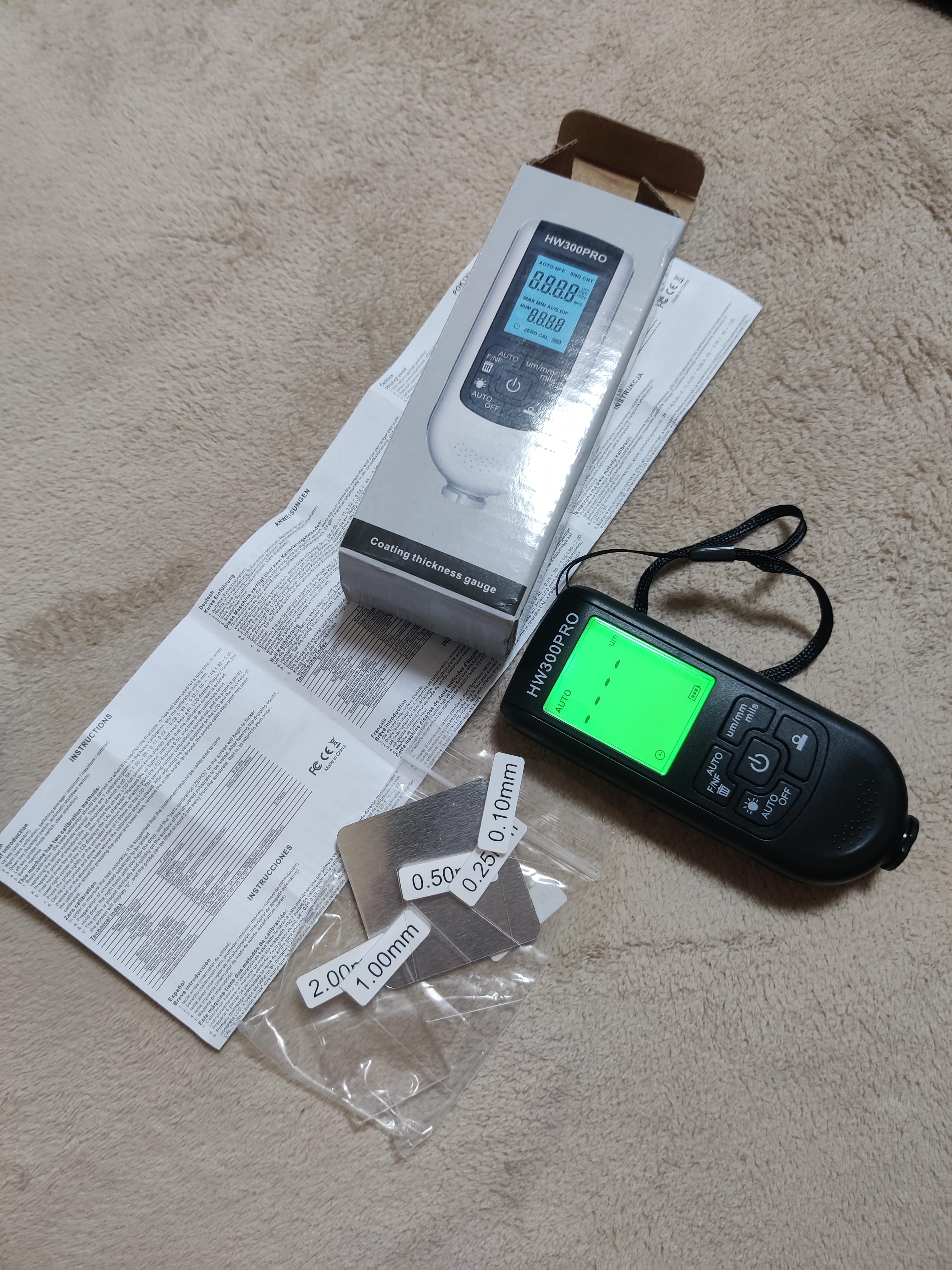 Товщинометр покриття Bodasan HW-300PRO професійний цифровий Чорний (11358639) у реальних умовах використання від покупця Ігор.