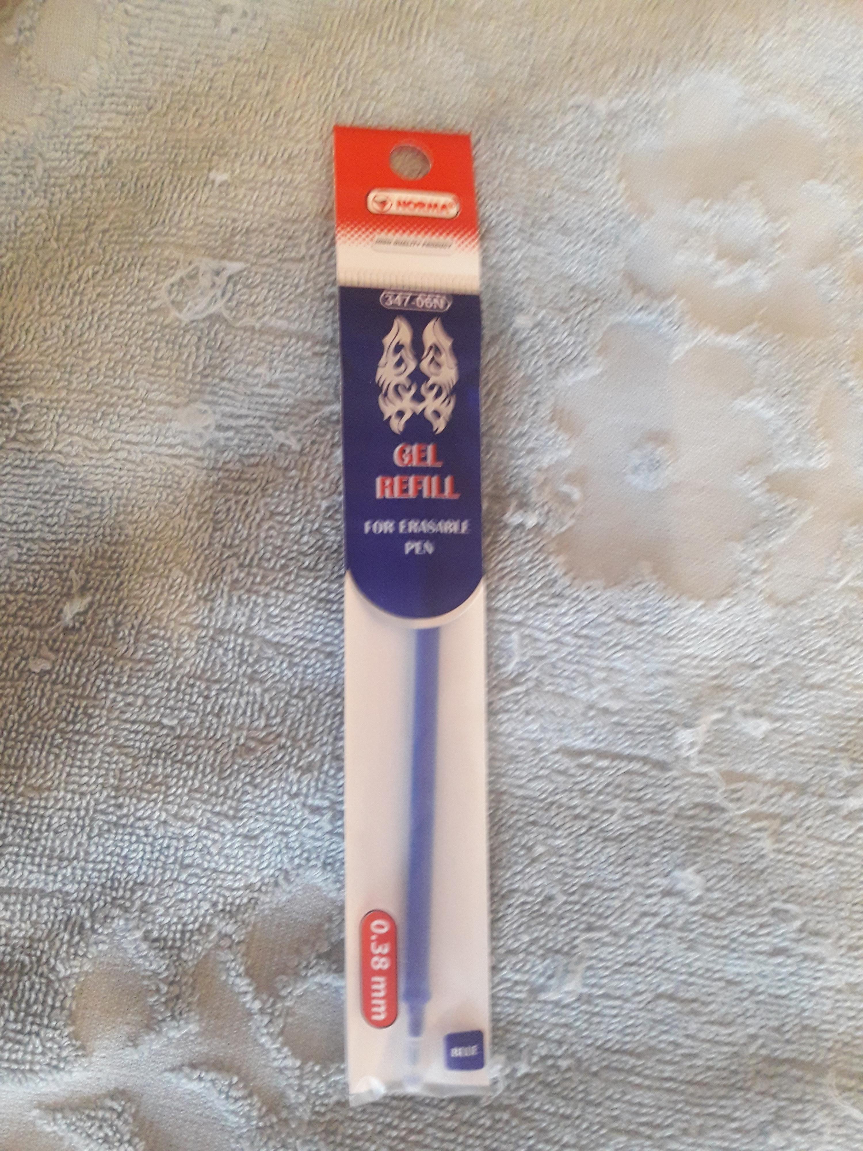 Стержень гелевый пиши-стирай 347-09N 0,38 мм черный 01200039 NORMA 1 шт. в реальных условиях использования от покупателя Михаил.