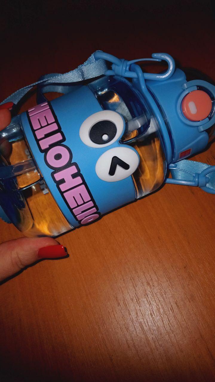 Пляшка для води HELLO-HELLO із трубочкою 680 мл Блакитний (HP-14-46BL) у реальних умовах використання від користувача Ольга.