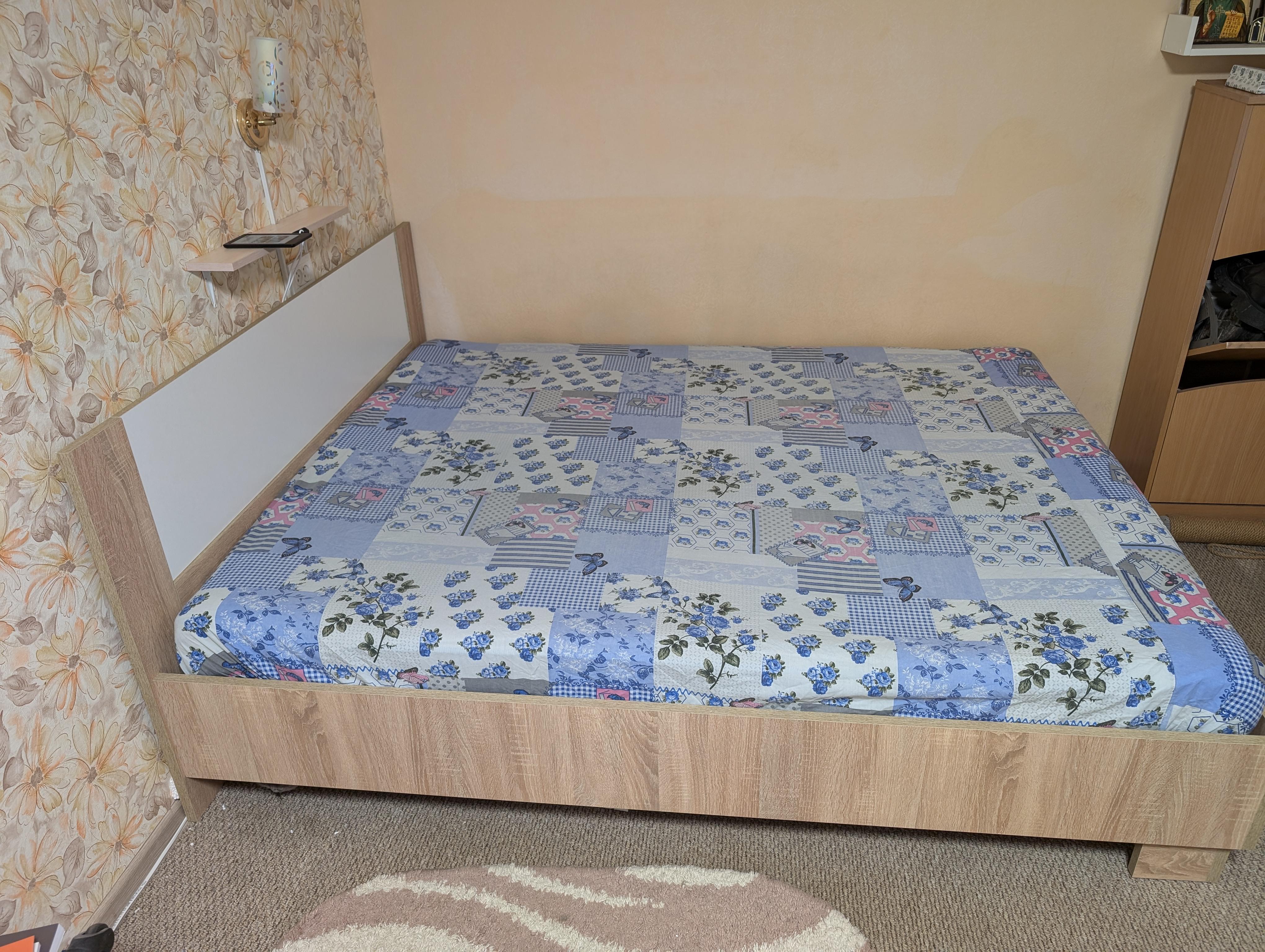 Кровать Mebel Service Маркос 160x200 см дуб самоа в реальных условиях использования от покупателя Кирилл.