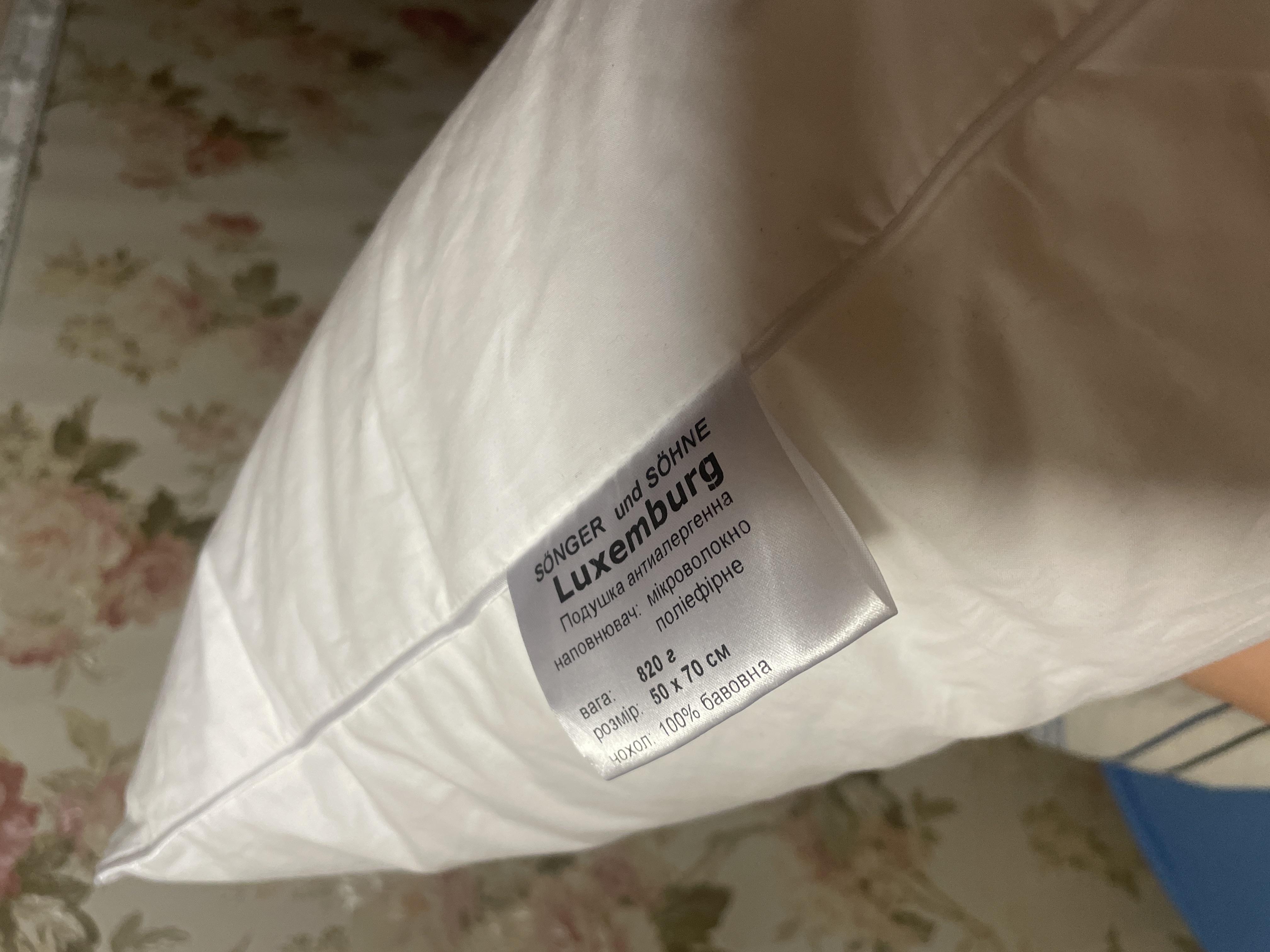 Подушка Luxemburg Songer und Sohne 50x70 см білий у реальних умовах використання від користувача Наталья К..