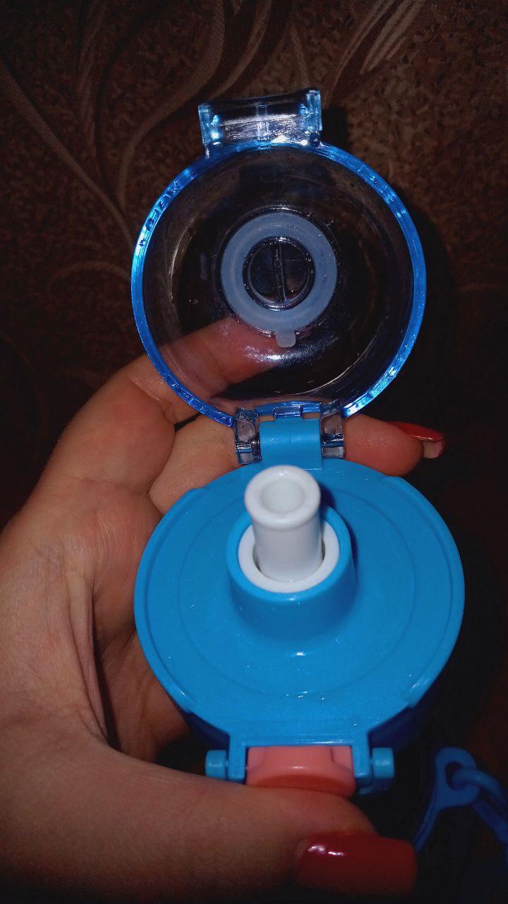 Пляшка для води HELLO-HELLO із трубочкою 680 мл Блакитний (HP-14-46BL) у реальних умовах використання від користувача Ольга.