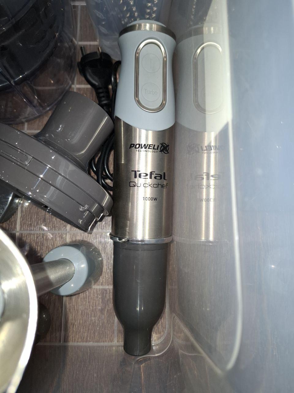 Блендер погружной Tefal QUICKCHEF QUARTZITE 8IN1 HB65LD38 серебряный в реальных условиях использования от пользователя Ірина Даруцька.