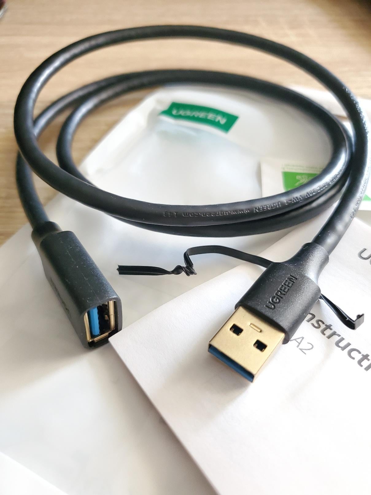 Дата-кабель UGREEN US129 USB 3.0 Extension Male Cable 1 м черный (10368) в реальных условиях использования от покупателя Володимир.
