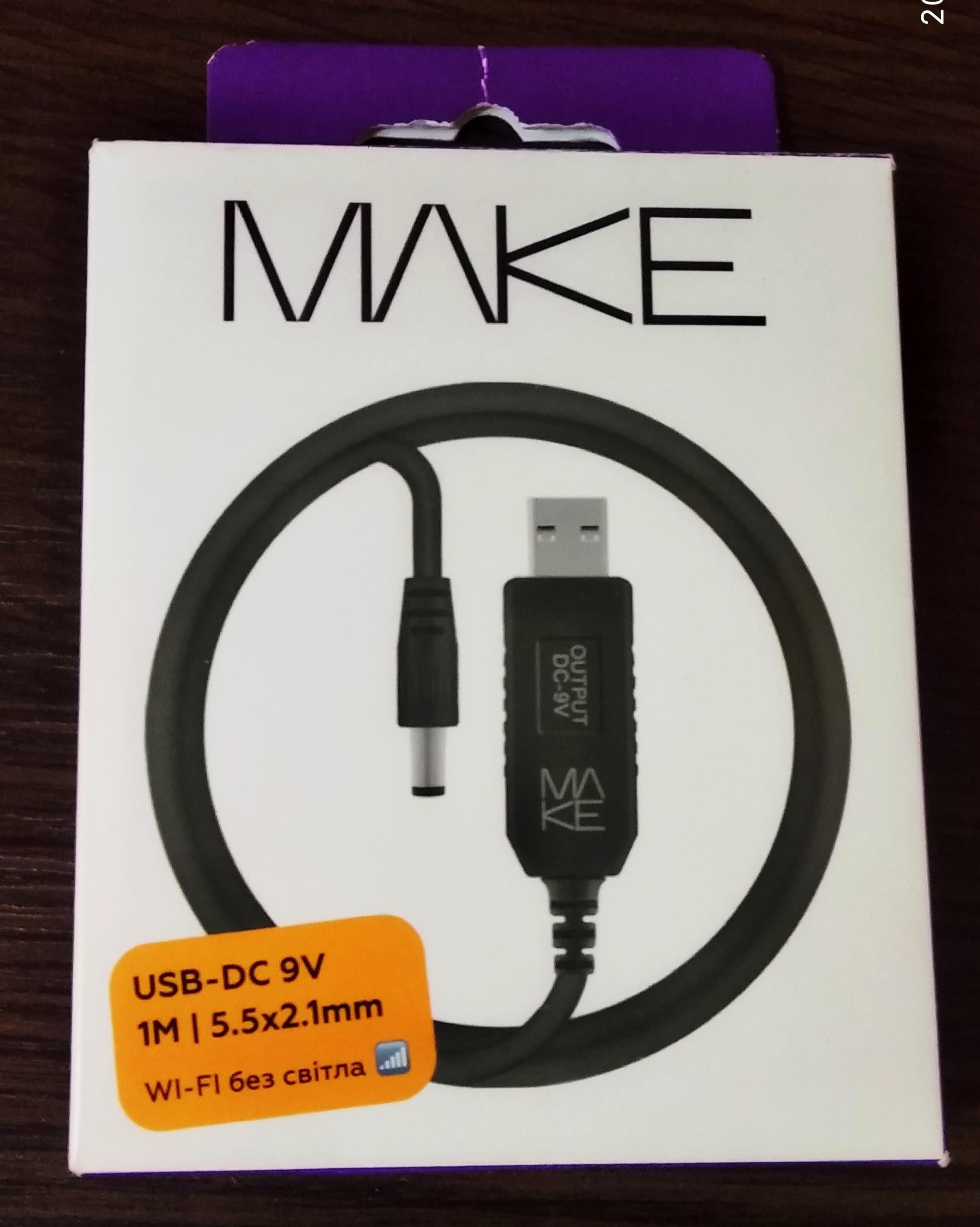 Фото: Кабель Make USB to DC 9V 1 м чорний (MCB-DP1BK), надіслане покупцем Олександр Кабель Make USB to DC 9V 1 м чорний (MCB-DP1BK) у реальних умовах використання від покупця Олександр.